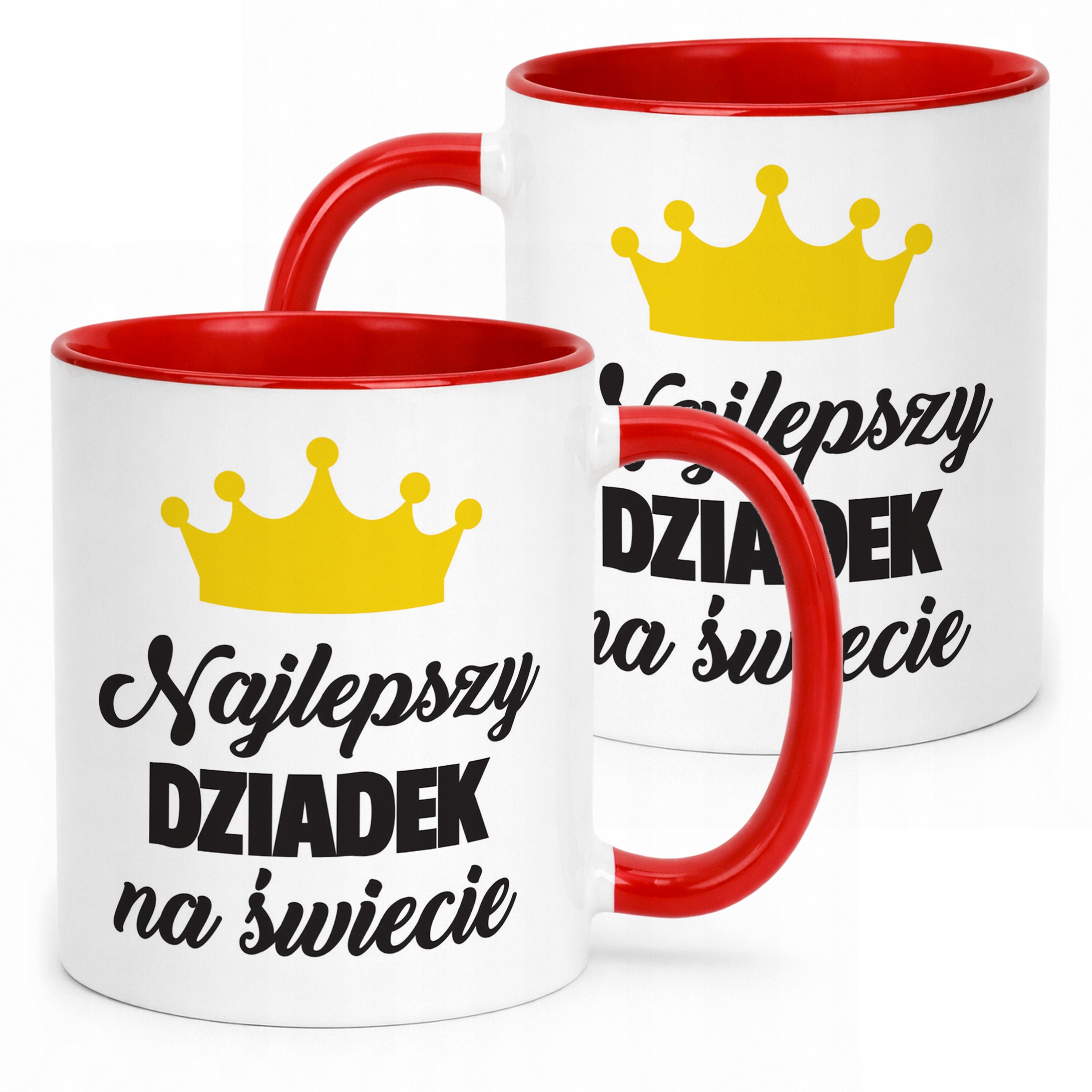 Kubek Czerwony Dzień Dziadka Najlepszy Dziadek Prezent Upominek
