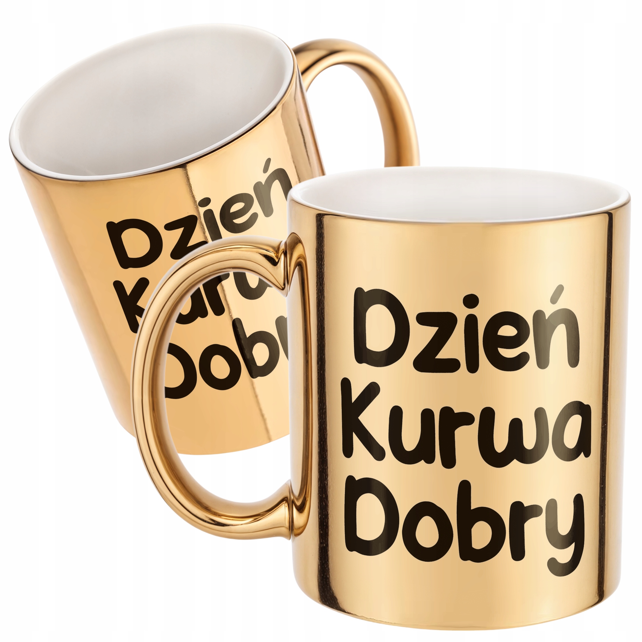 Złoty Kubek Dzień Ku*wa Dobry Śmieszny Zabawny Prezent
