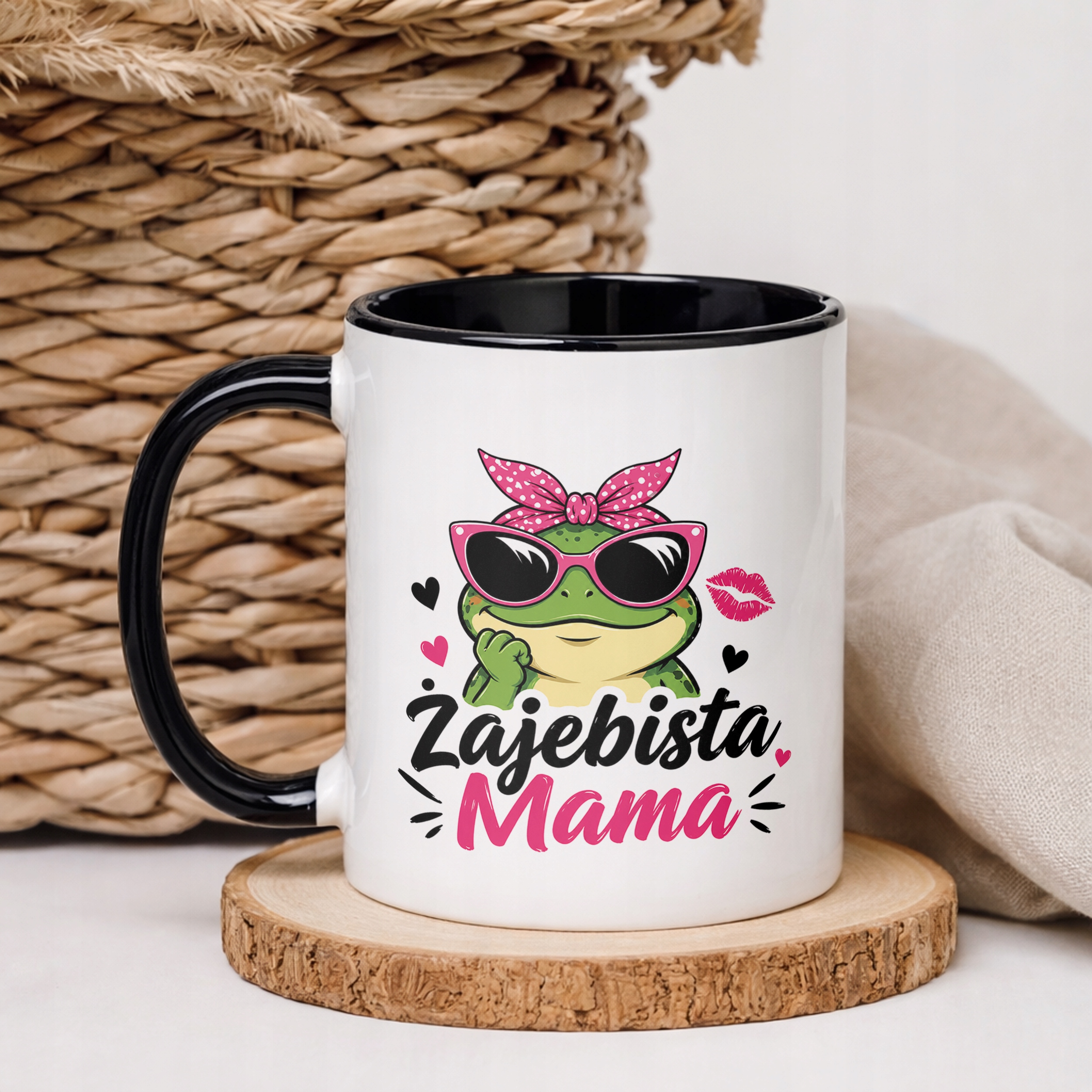 Dzień Matki prezent dla mamy kubek czarny elegancki upominek dla mamy