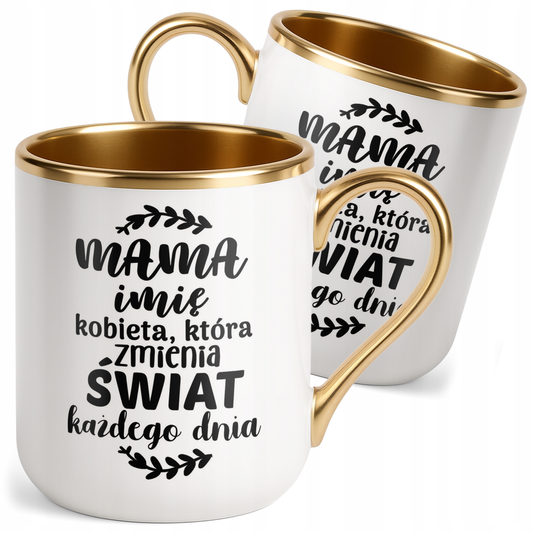 Kubek Premium Złoty Personalizowany Dzień Matki Dla Mamy Prezent Upominek