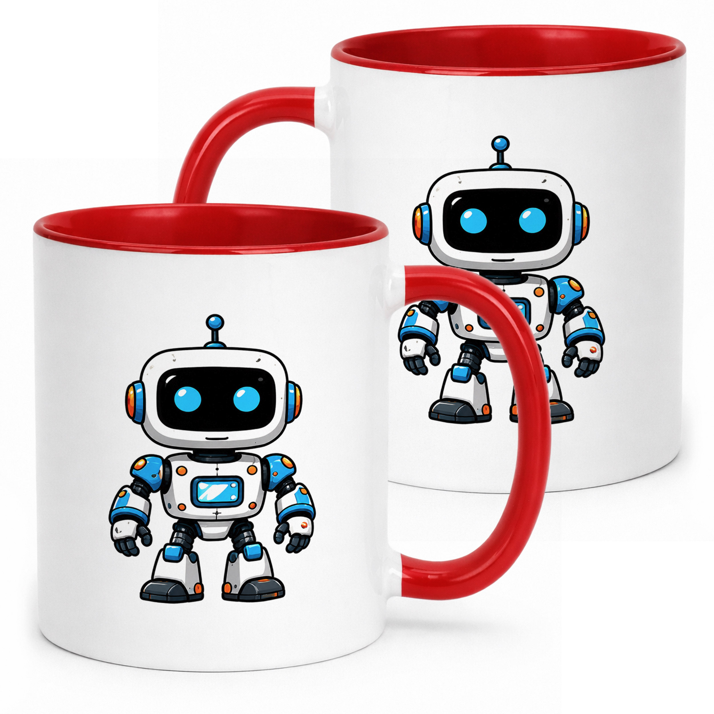 Kubek Czerwony z nadrukiem Robot Dla Dzieci Prezent Upominek