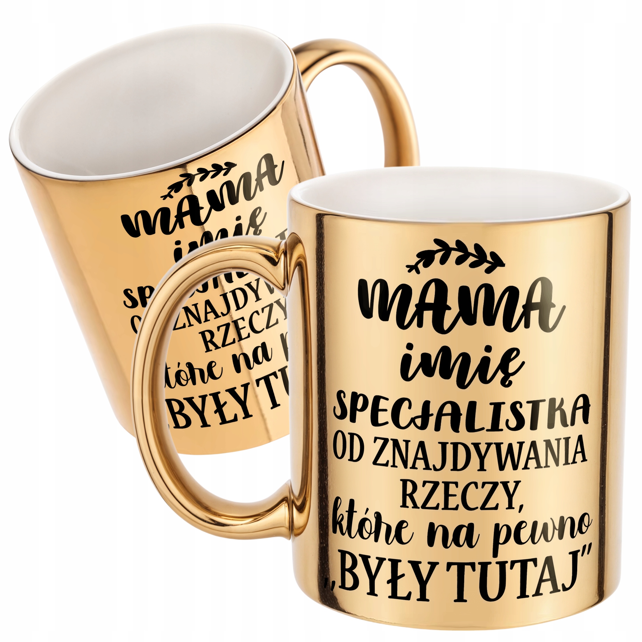 Złoty Kubek ceramiczny Personalizowany Dzień Matki Dla Mamy Prezent