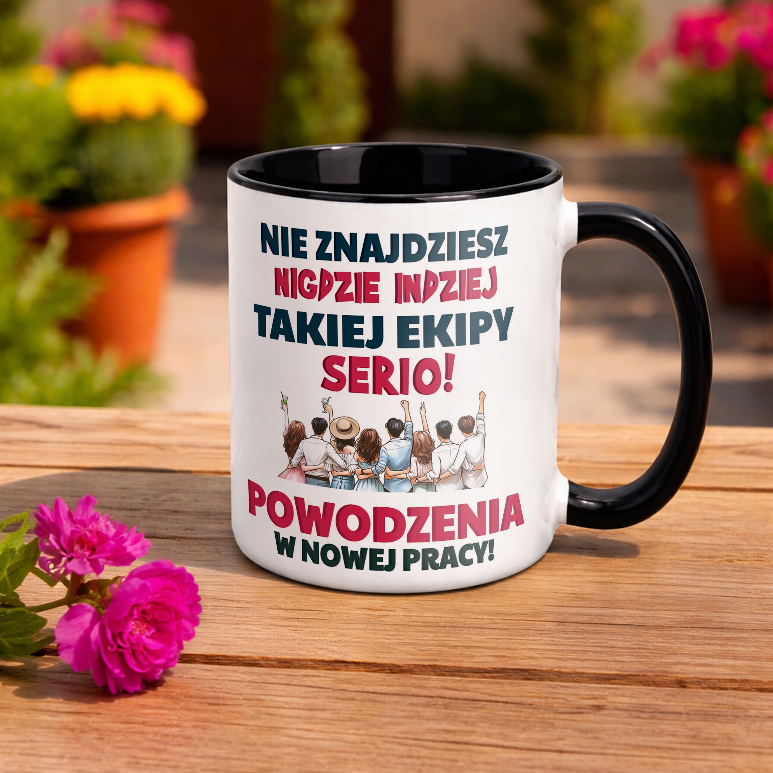 Kubek Czarny Pożeganie Odejście z Pracy Dla Kolegi Koleżanki Prezent