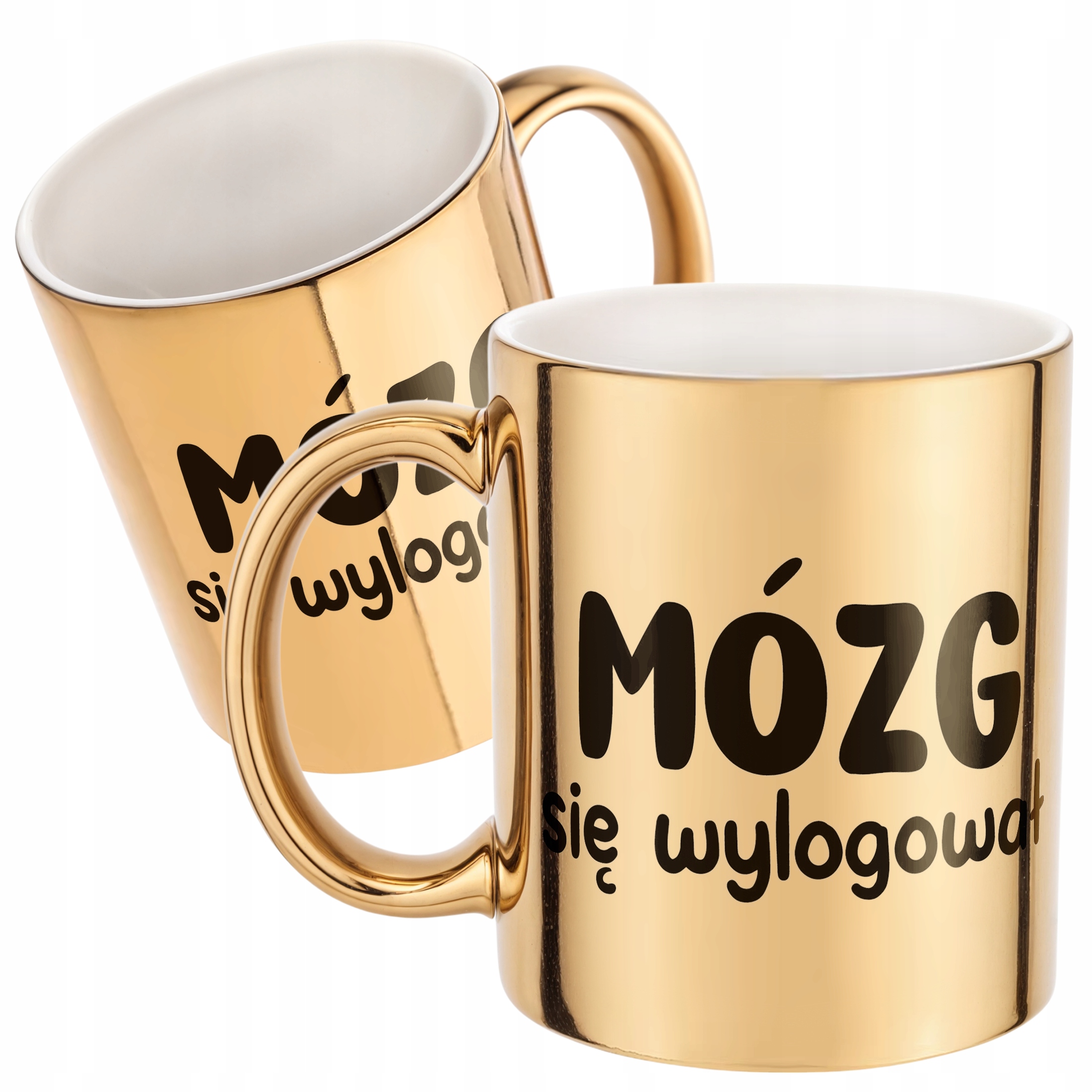 Złoty Kubek Mózg Się Wylogował Śmieszny Zabawny Prezent