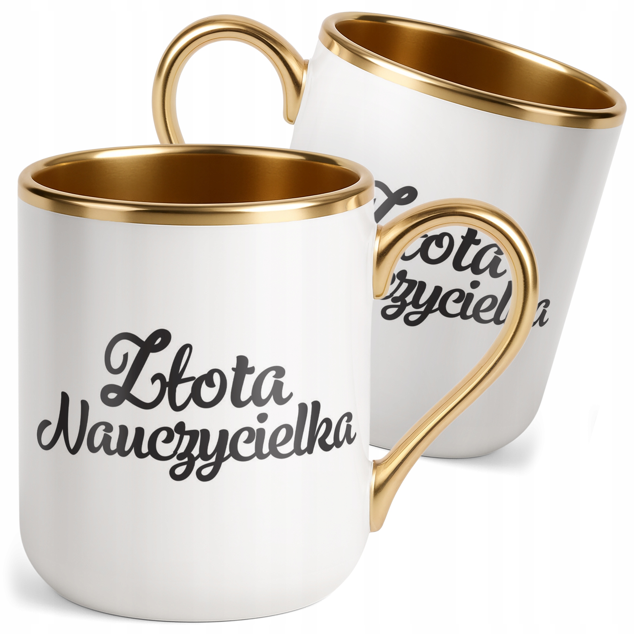 Kubek Premium Złoty Złota Nauczycielka Dzień Nauczyciela Prezent
