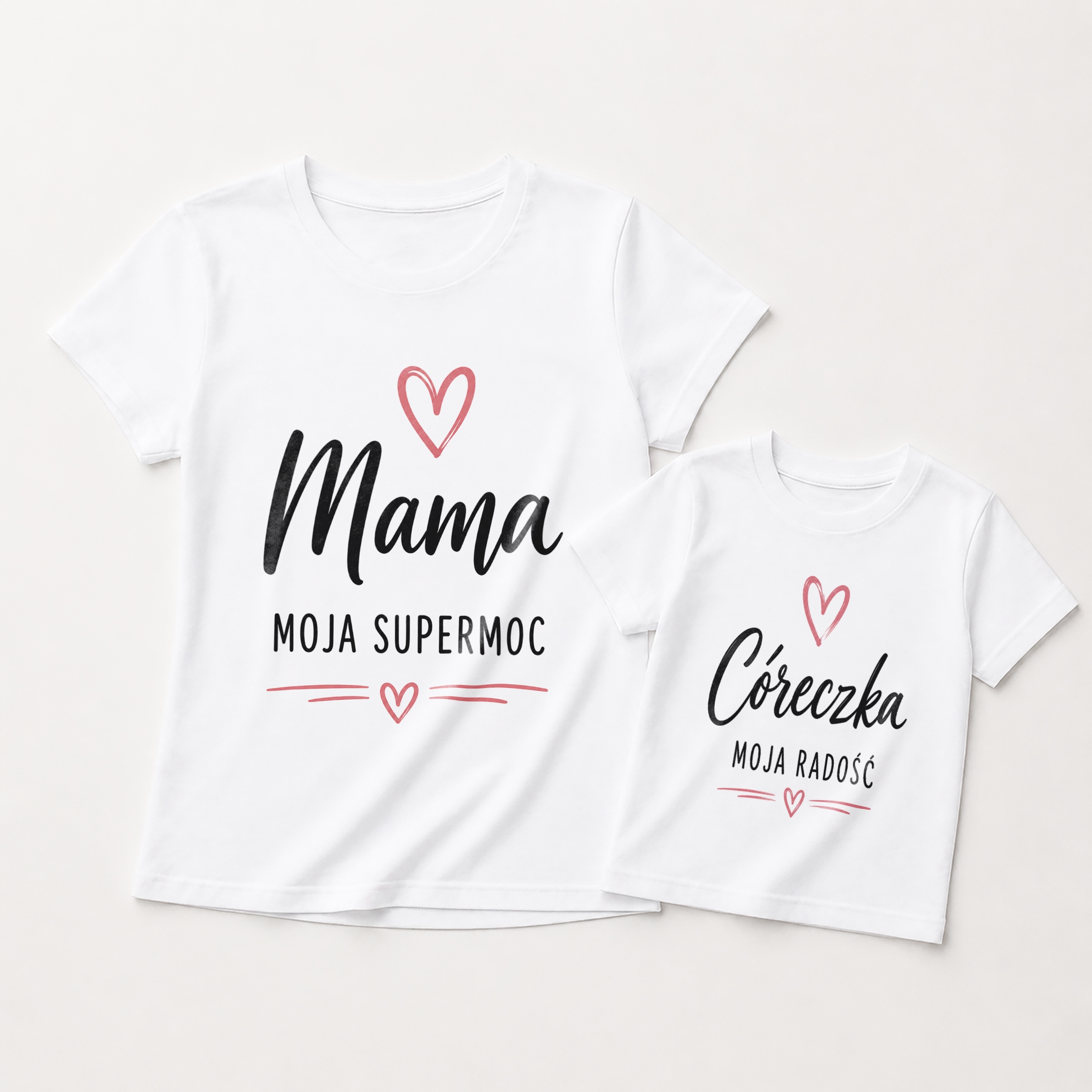 Zestaw koszulek mama córka prezent na Dzień Matki komplet rodzinny hit