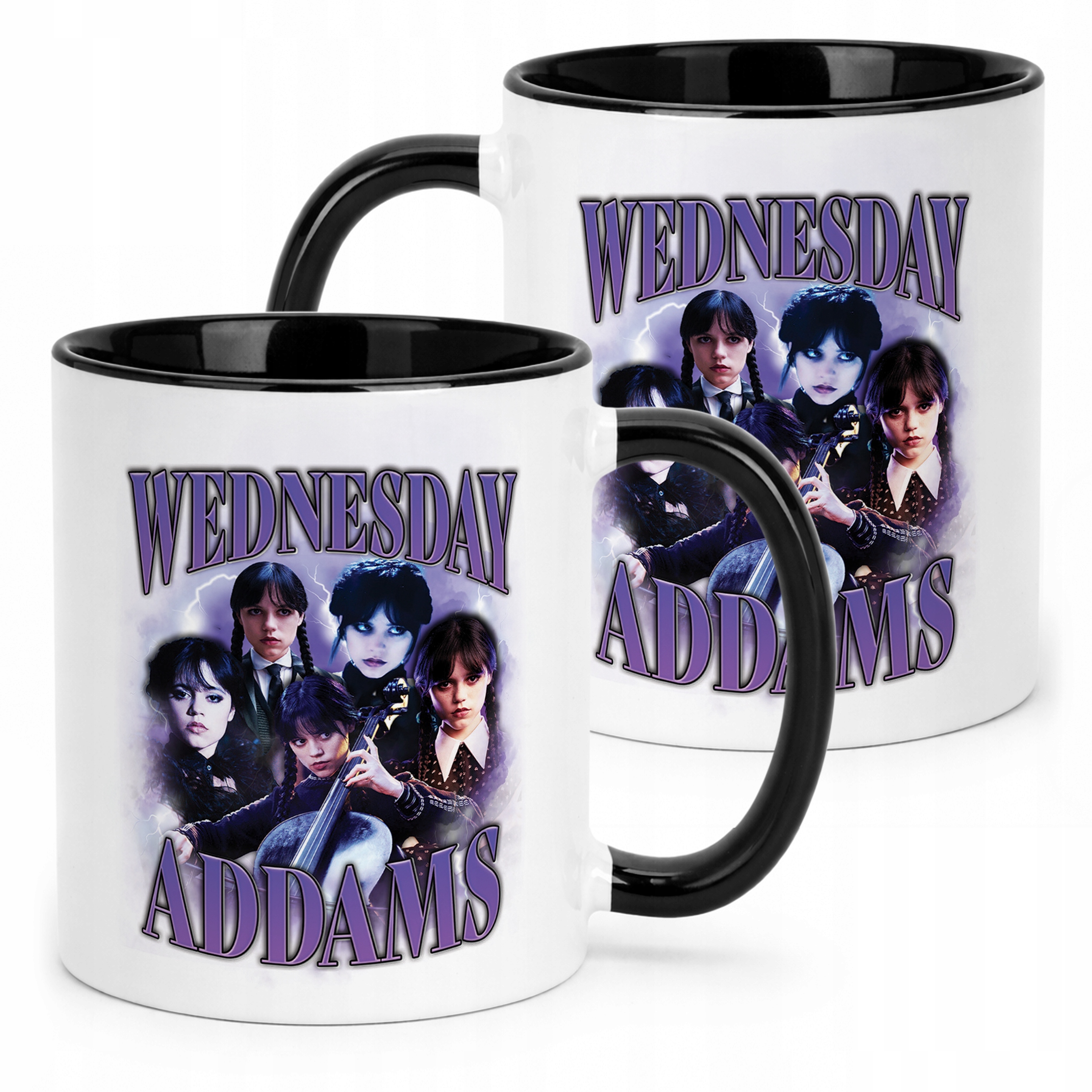 Kubek Czarny Nevermore Wednesday Addams Dla Fanów Prezent