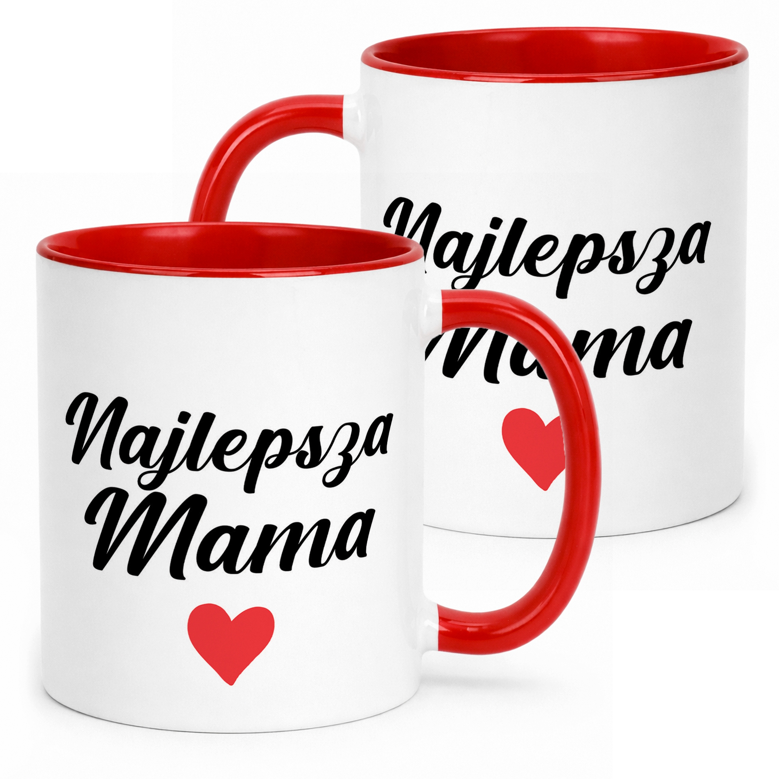 Kubek Czerwony Dzień Matki Dla Mamy Prezent Najlepsza Mama
