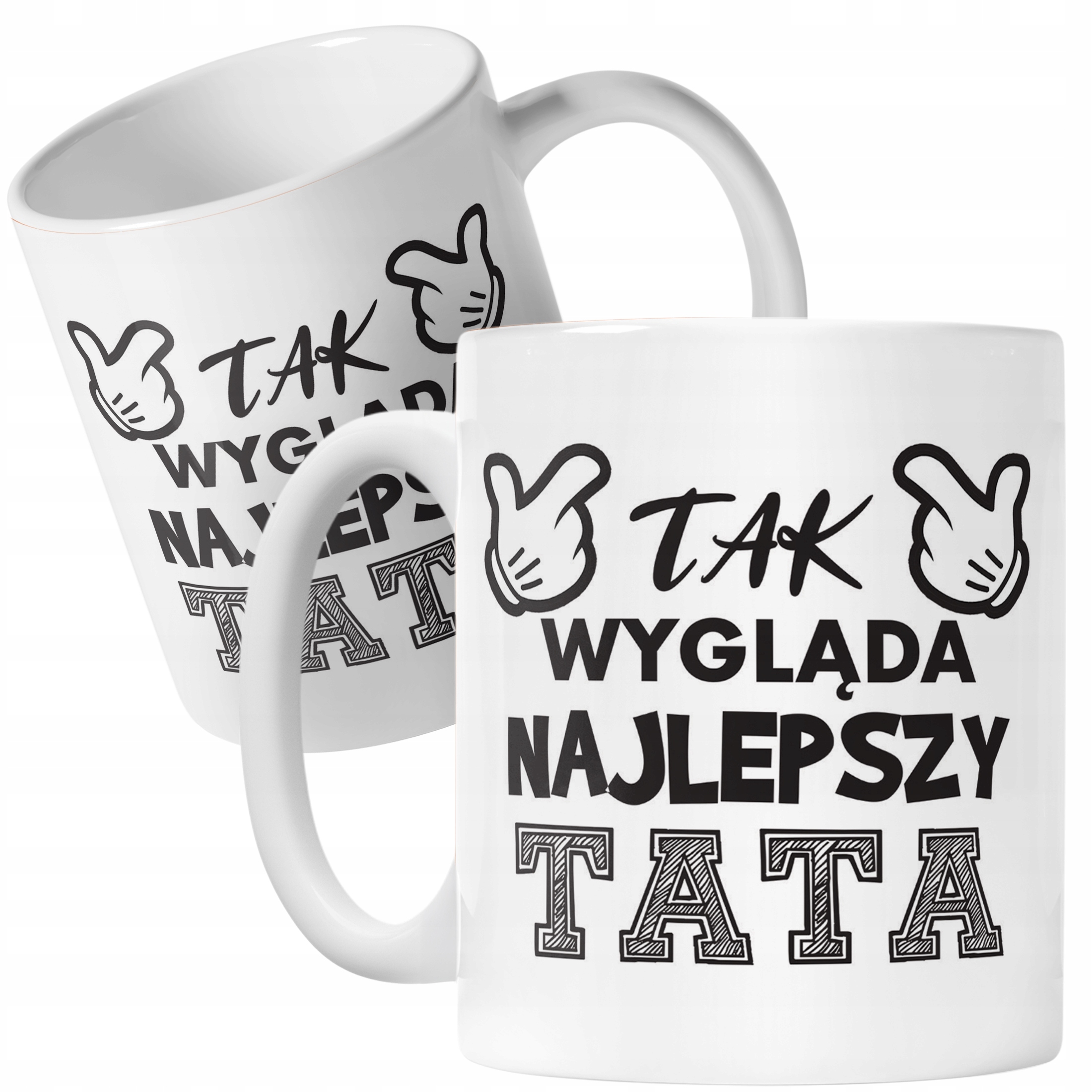 Kubek ceramiczny Dzień Ojca Dla Taty Tak Wygląda Najlepszy Tata Prezent