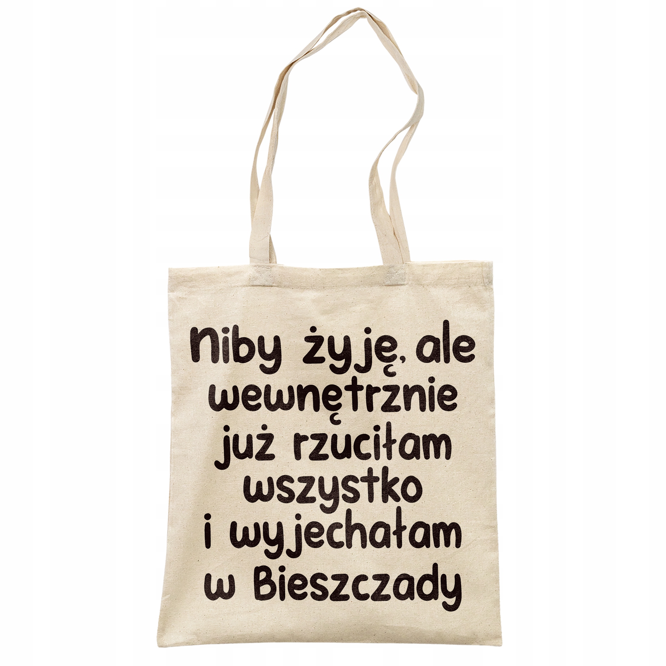 Torba bawełniana na zakupy Niby Żyję Ale Wewnętrznie Zabawny Prezent