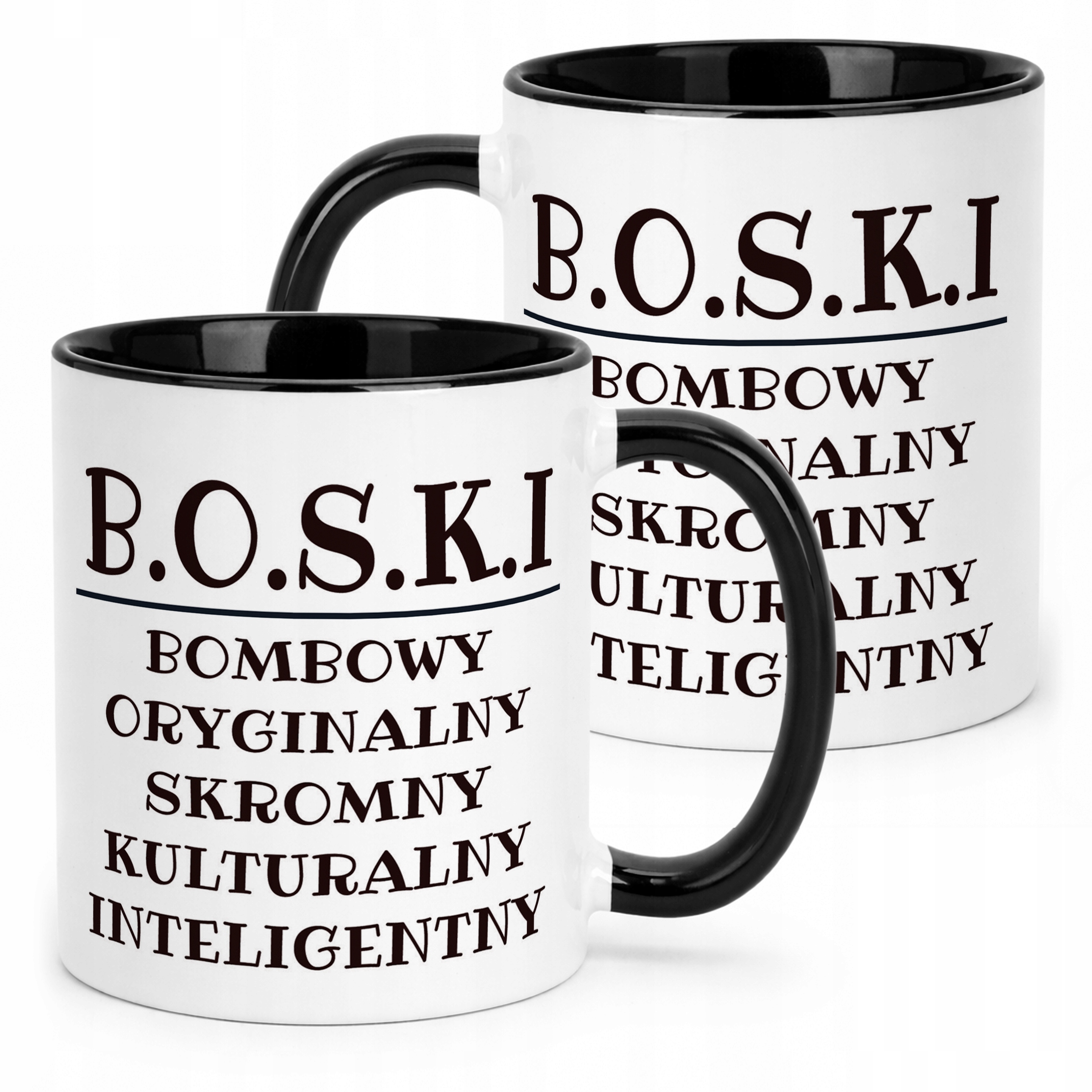 Kubek Czarny B.O.S.K.I Dla Mężczyzny Śmieszny Zabawny Prezent