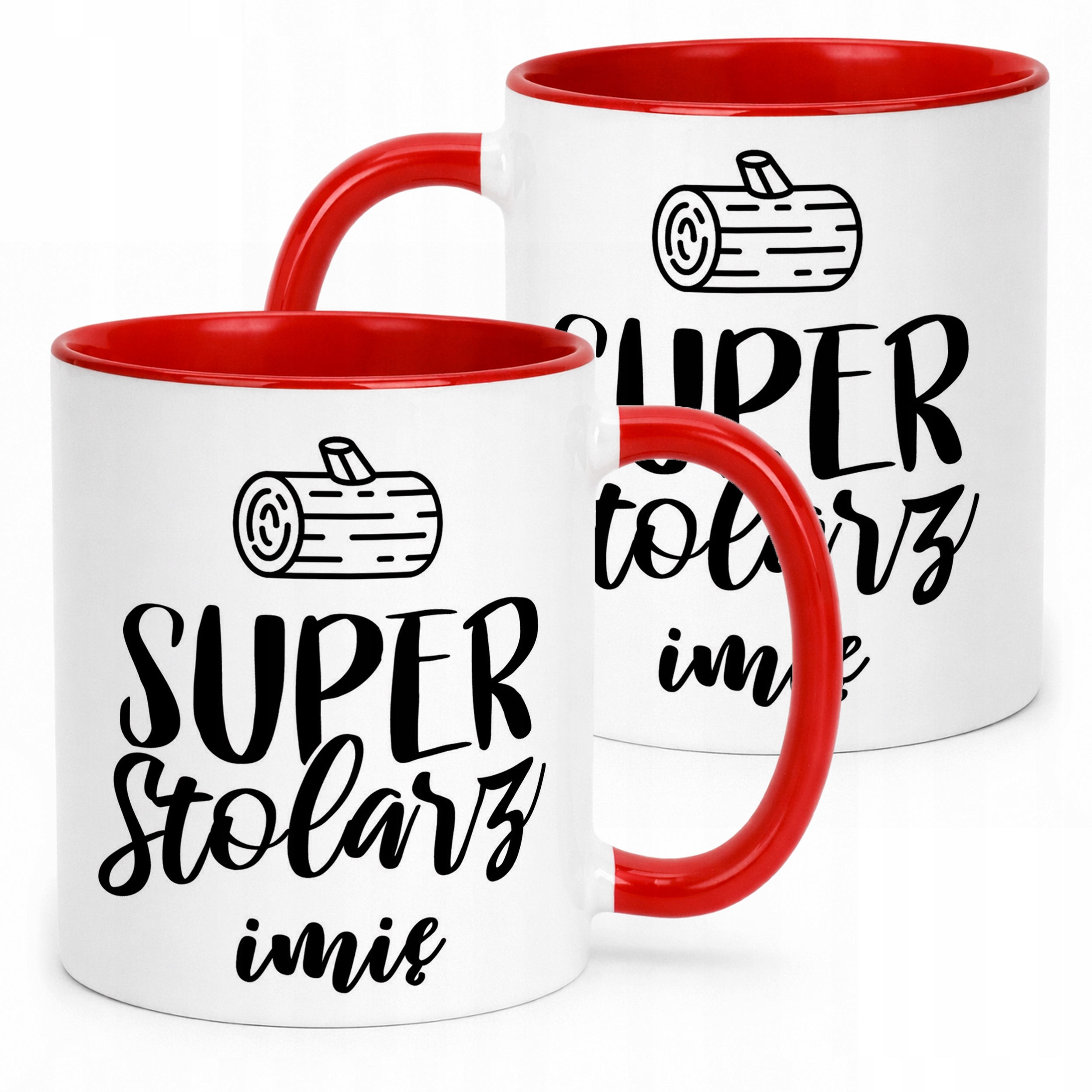 Kubek Czerwony Personalizowany Super Stolarz Prezent Upominek