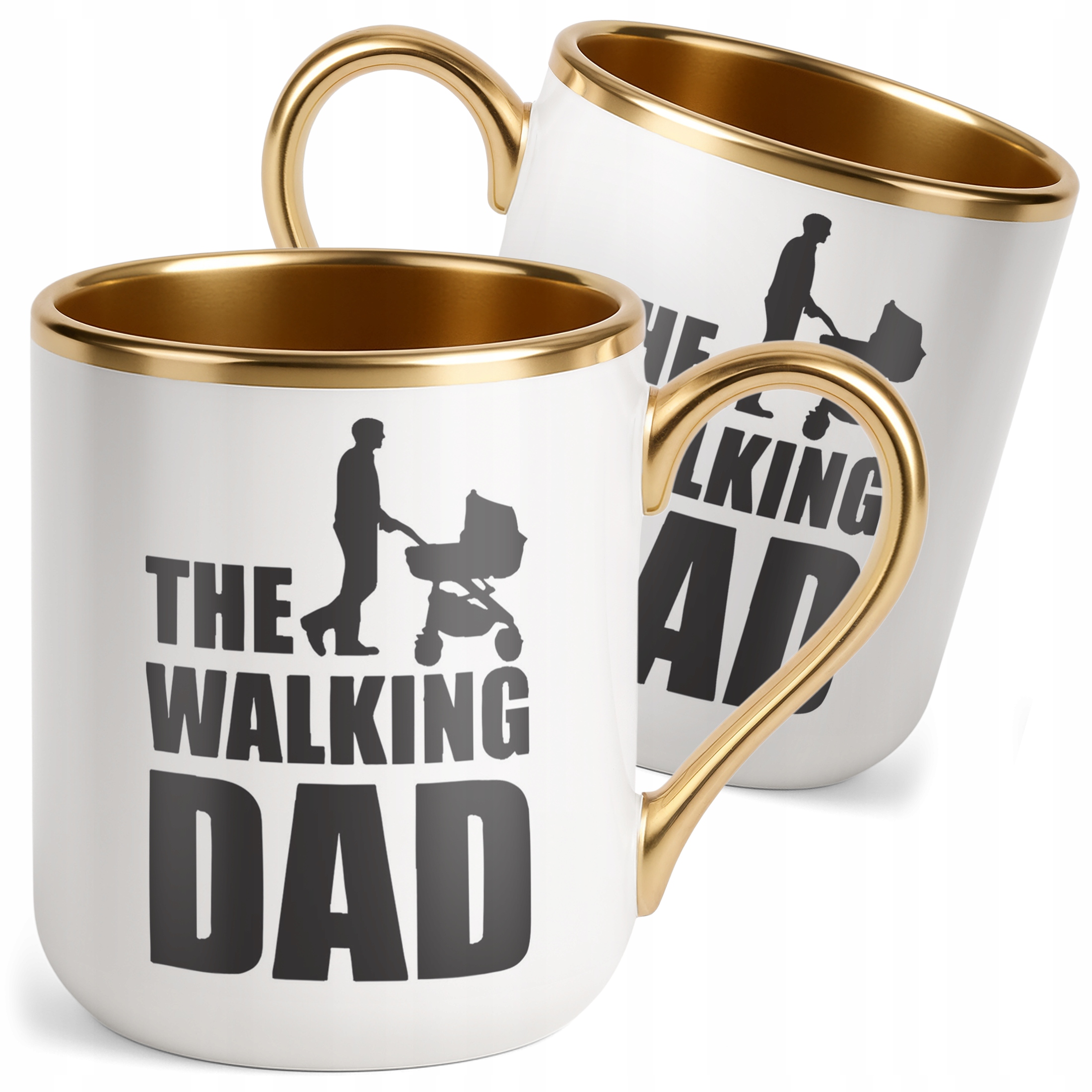 Kubek Premium Złoty Dzień Ojca Dla Taty The Walking Dad Prezent