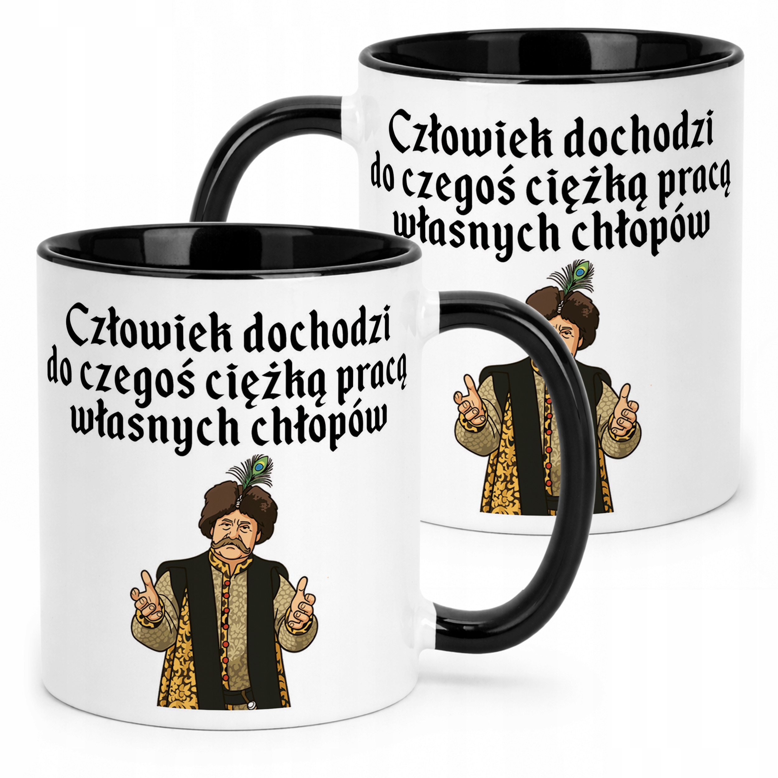 Kubek Czarny 1670 Człowiek Dochodzi Do Czegoś Jan Paweł Prezent