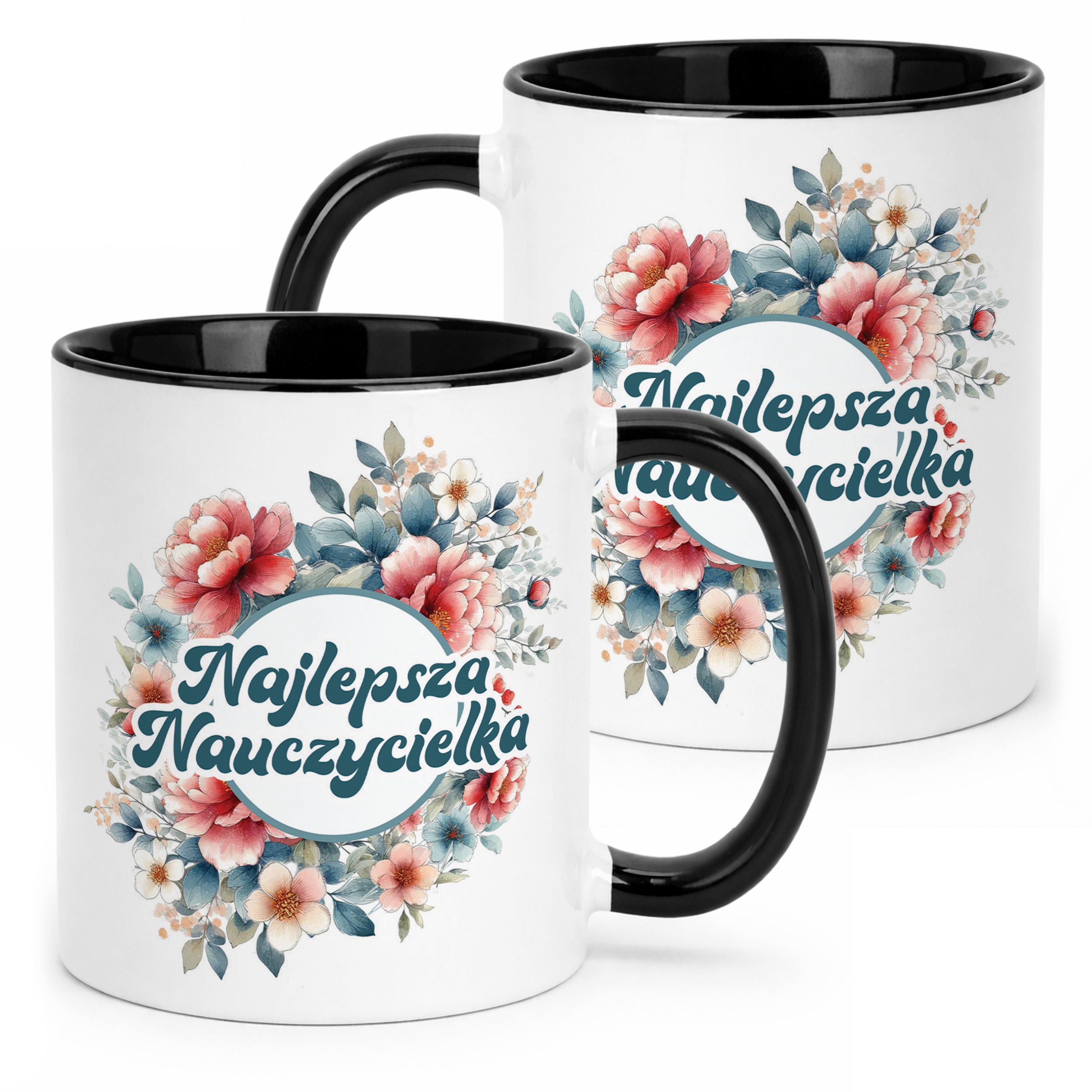 Kubek Czarny Najlepsza Nauczycielka Dzień Nauczyciela Prezent