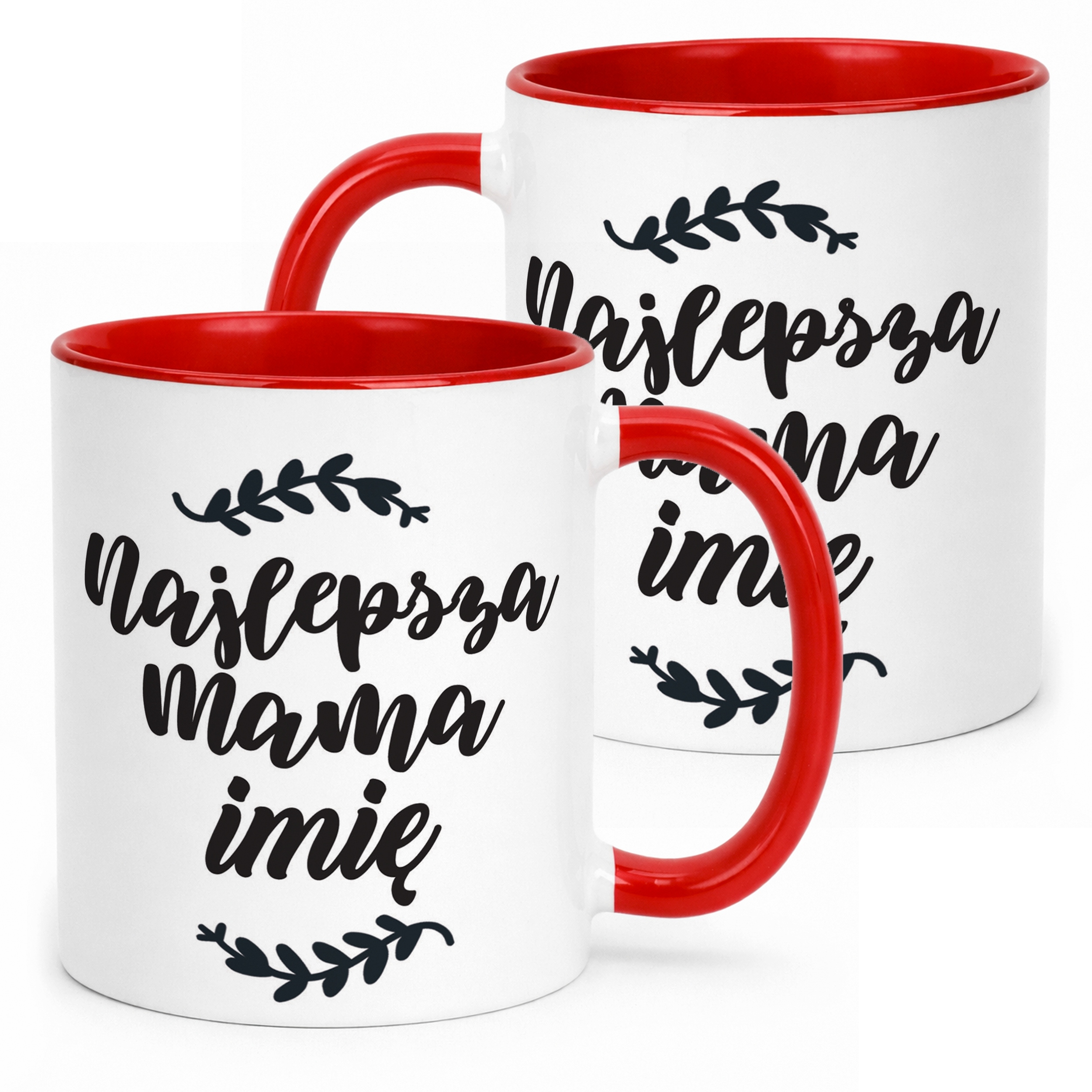 Kubek Czerwony Personalizowany Dzień Matki Dla Mamy Prezent Upominek