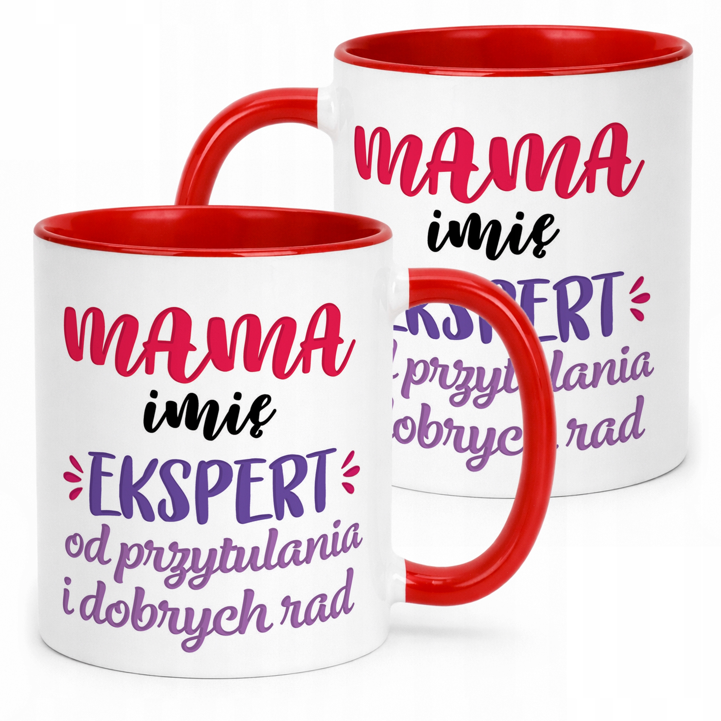 Kubek Czerwony Personalizowany Dzień Matki Dla Mamy Prezent Upominek