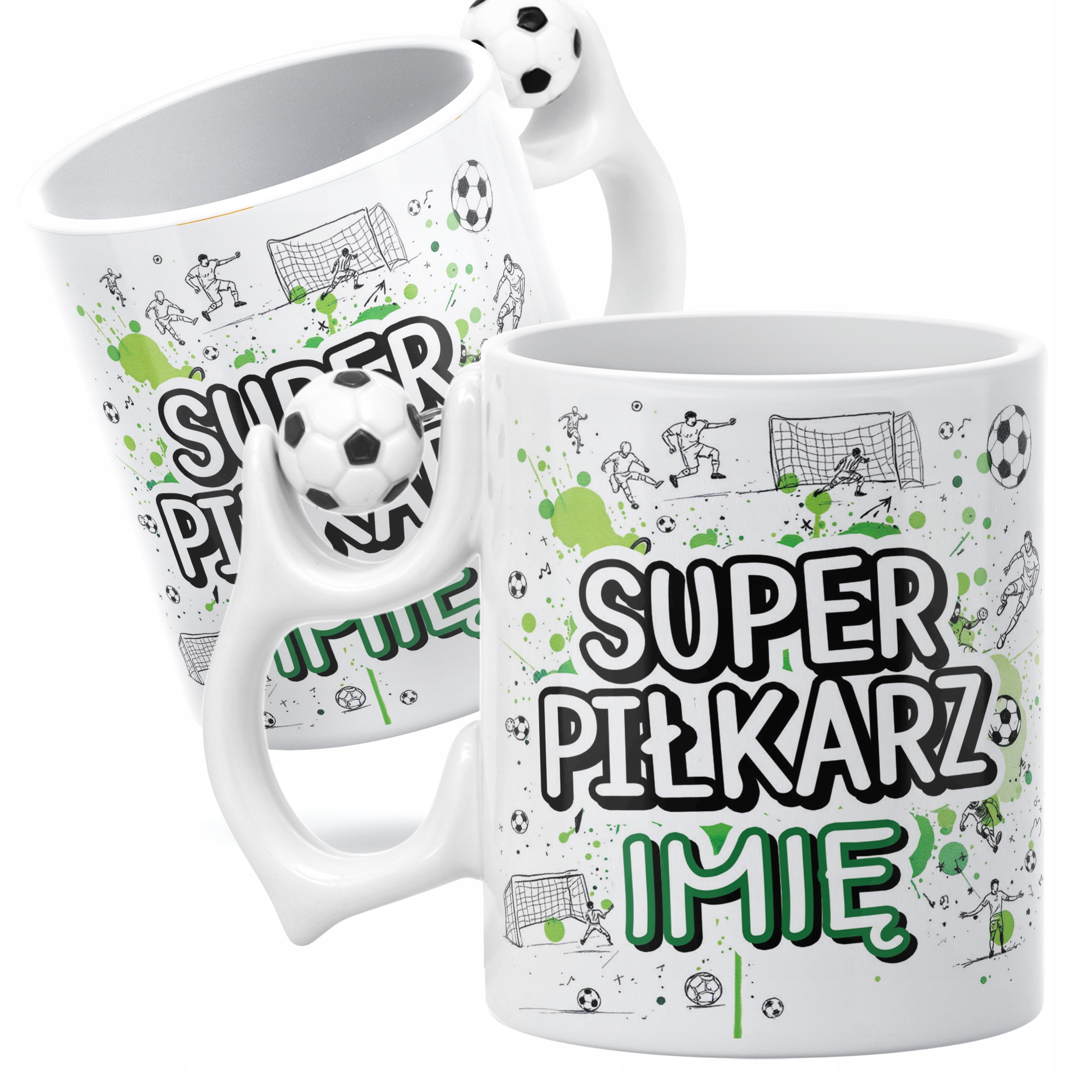 Kubek piłkarski personalizowany Super Piłkarz Dla Piłkarza Prezent