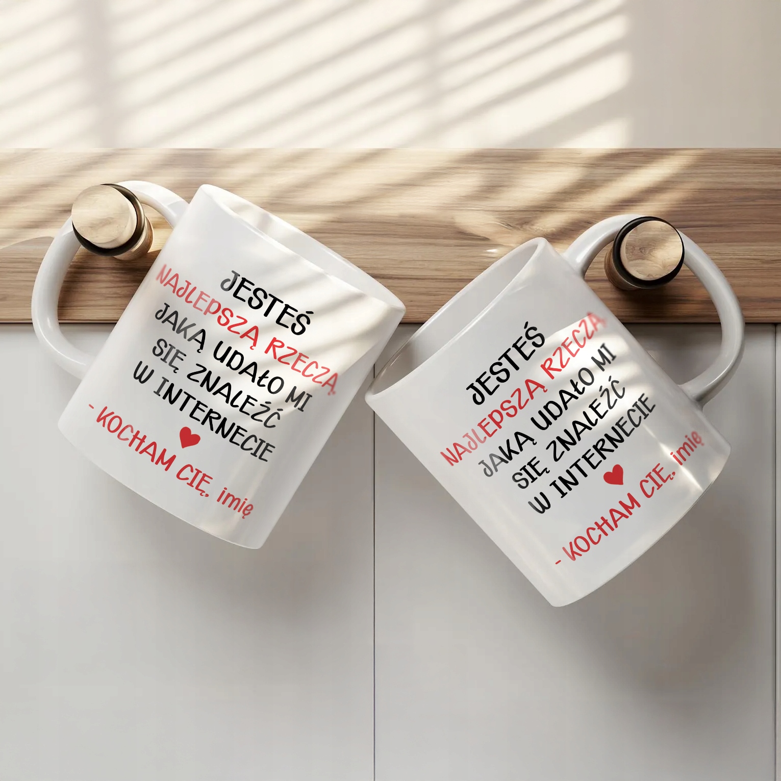 Kubek ceramiczny Personalizowany Walentynki Z imieniem Dla Pary Prezent