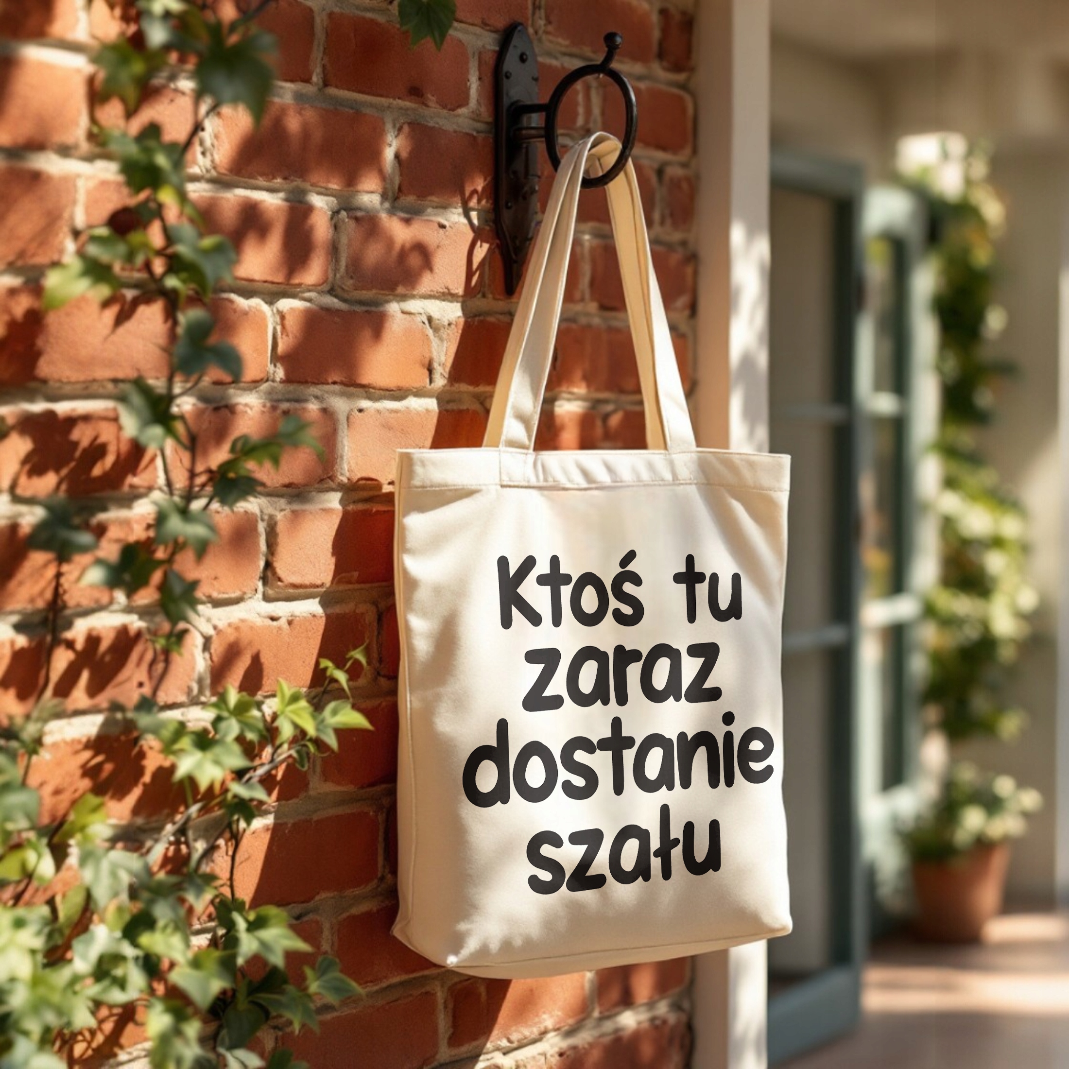 Torba bawełniana premium Ktoś Tu Zaraz Dostanie Szału Zabawny Prezent