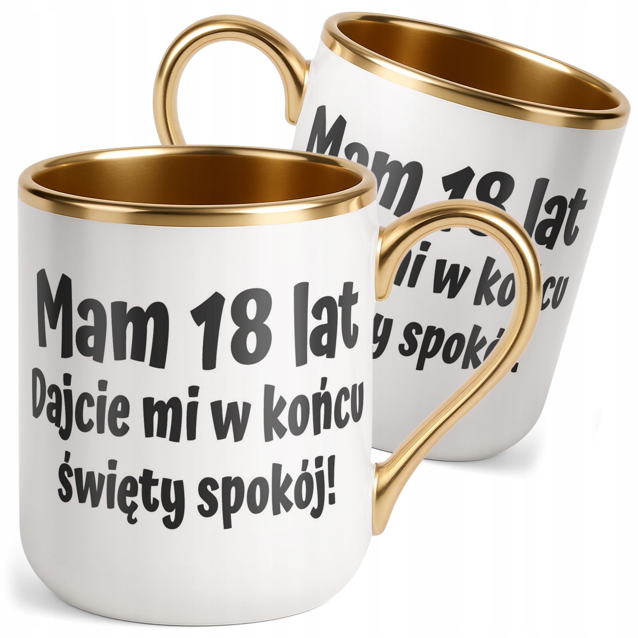 Kubek Premium Złoty Mam 18 Lat Na Urodziny Prezent Upominek