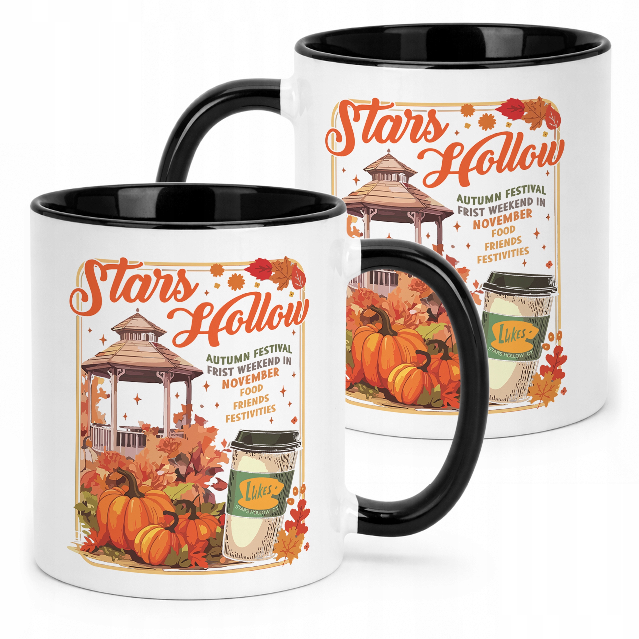 Kubek Czarny Gilmore Girls Dla Fanów Serialu Stars Hollow
