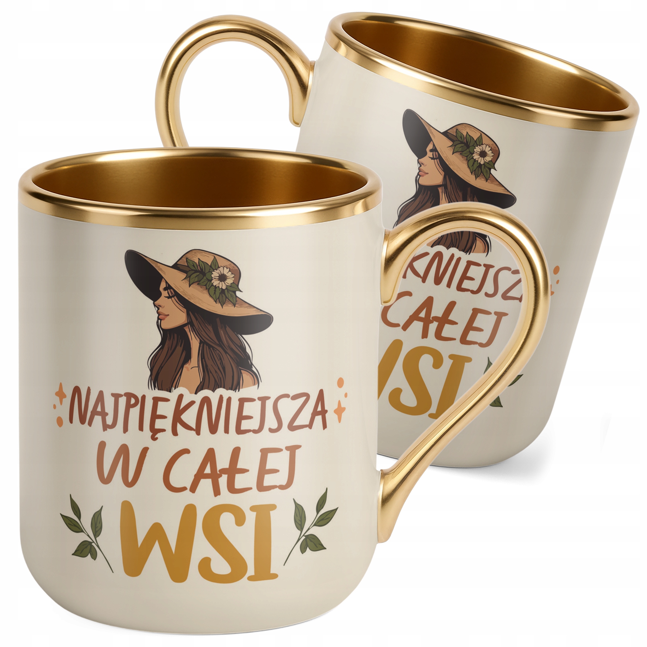 Kubek Premium Złoty Ecru Dzień Kobiet Zabawny Prezent Upominek Dla Kobiety