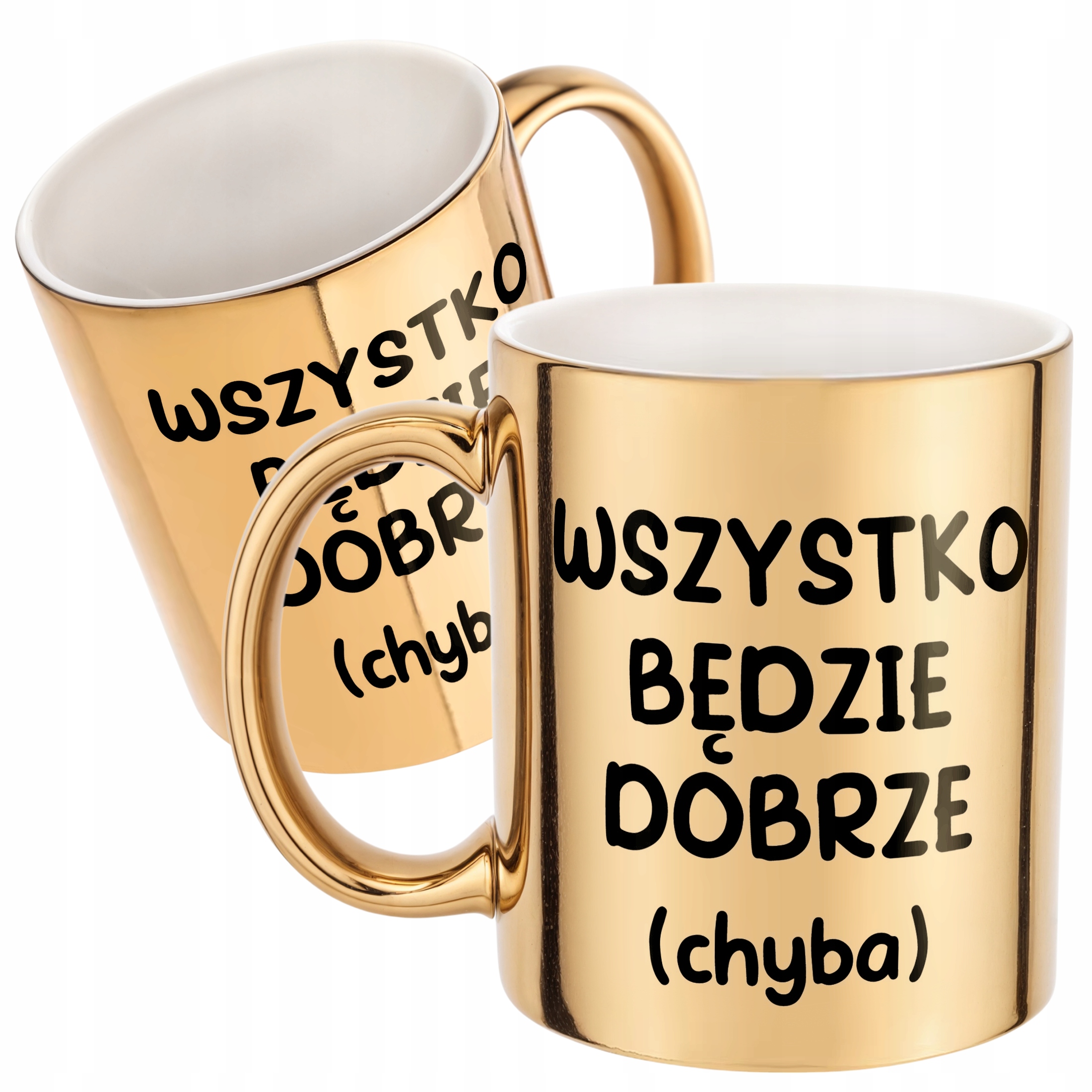 Złoty Kubek Wszystko Będzie Dobrze Śmieszny Zabawny Prezent