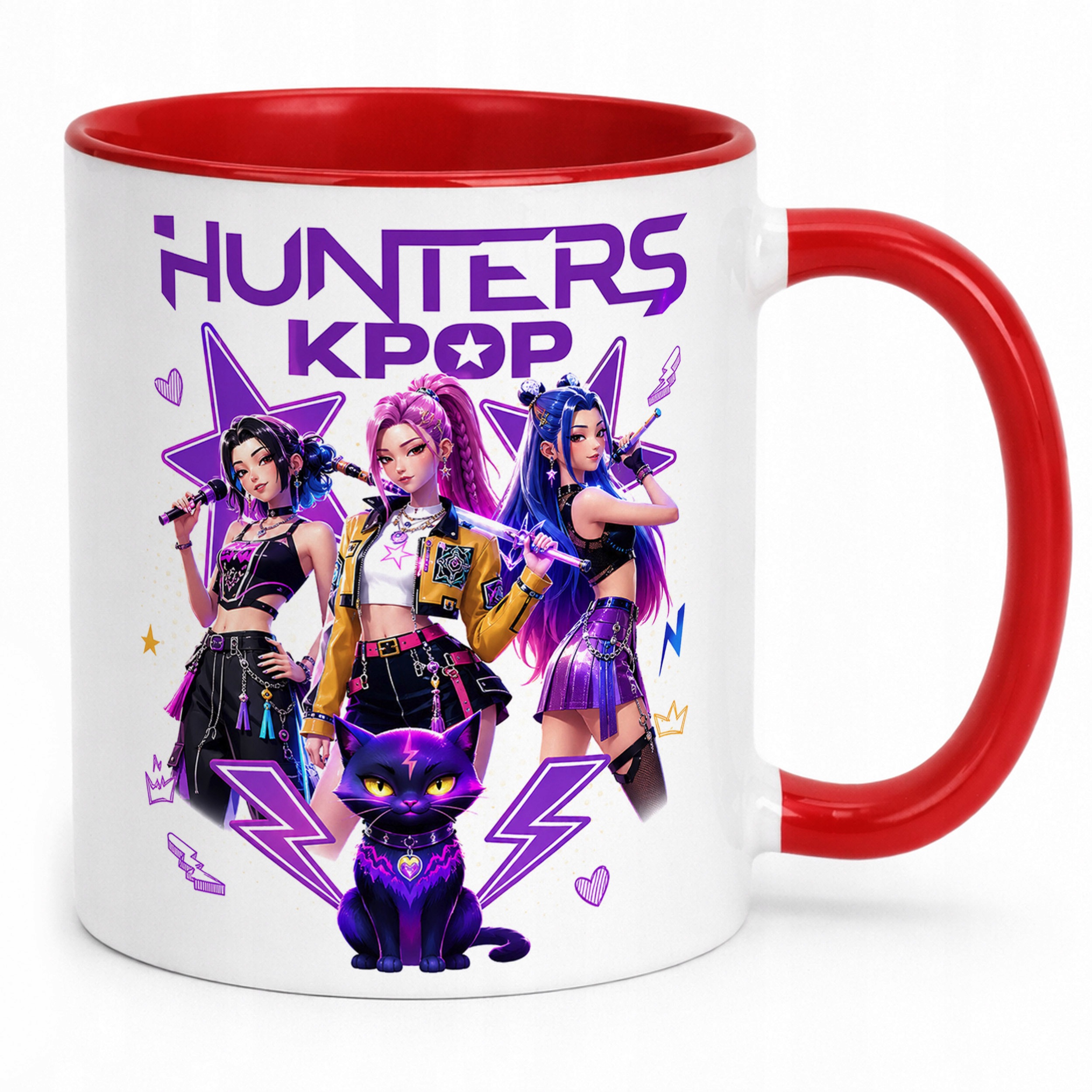 Zestaw Kubek Czerwony Poduszka Z Nadrukiem ŁOWCZYNIE KPOP Prezent