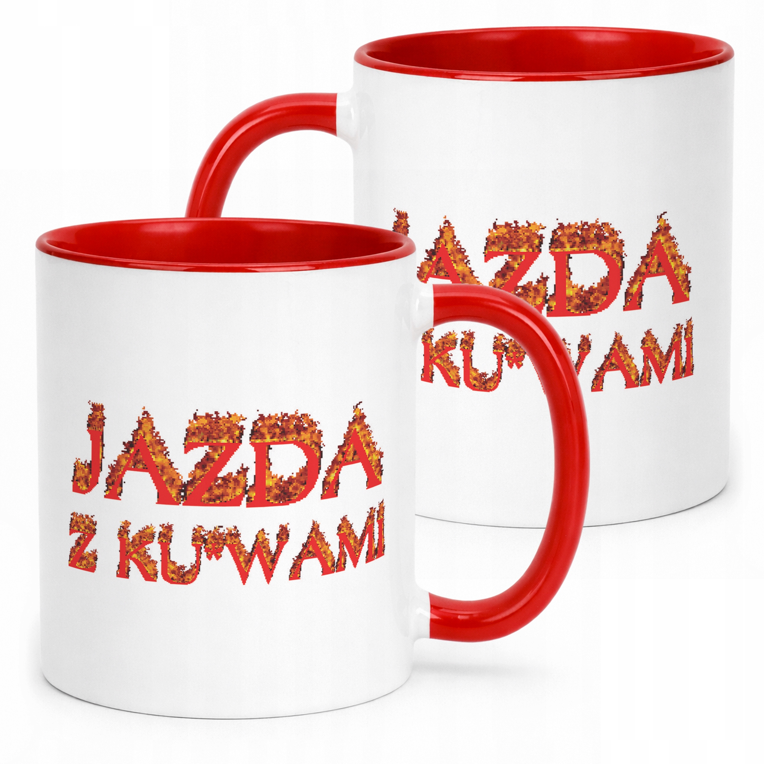 Kubek ceramiczny Jazda Z Ku**ami Memy Zabawne Prezent