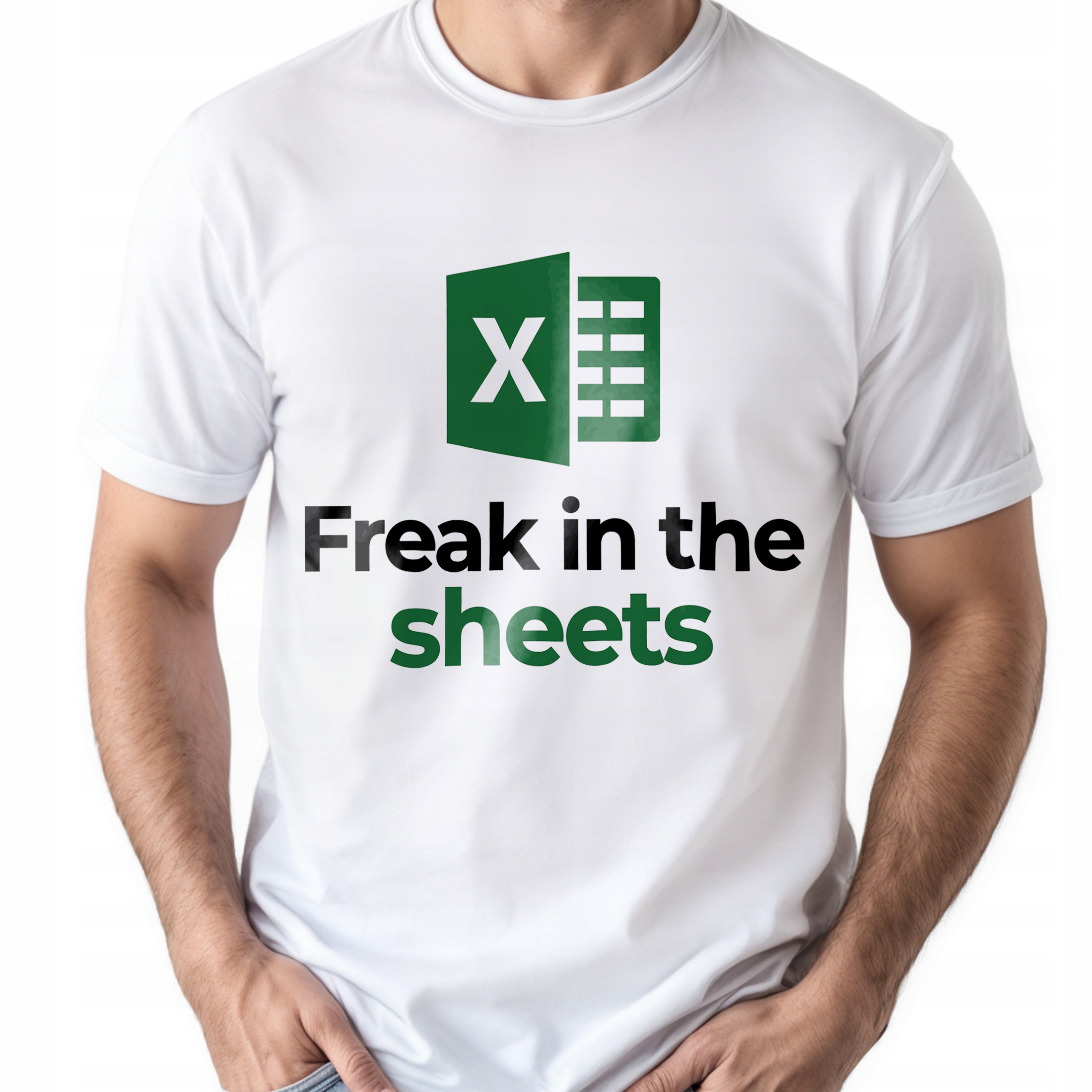 Koszulka biała męska Freak In The Sheets Zabawny Prezent