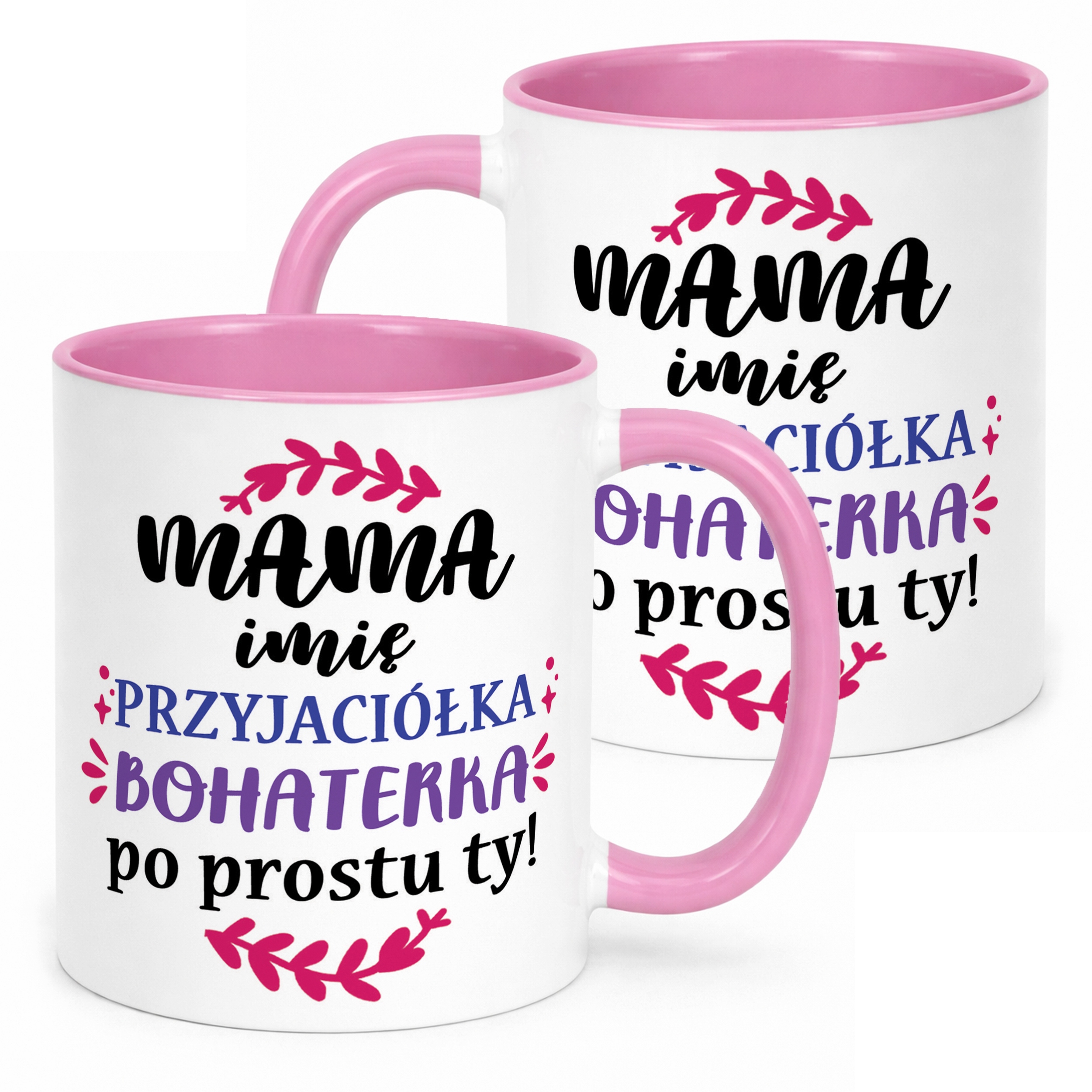 Kubek Różowy Personalizowany Dzień Matki Dla Mamy Prezent Upominek