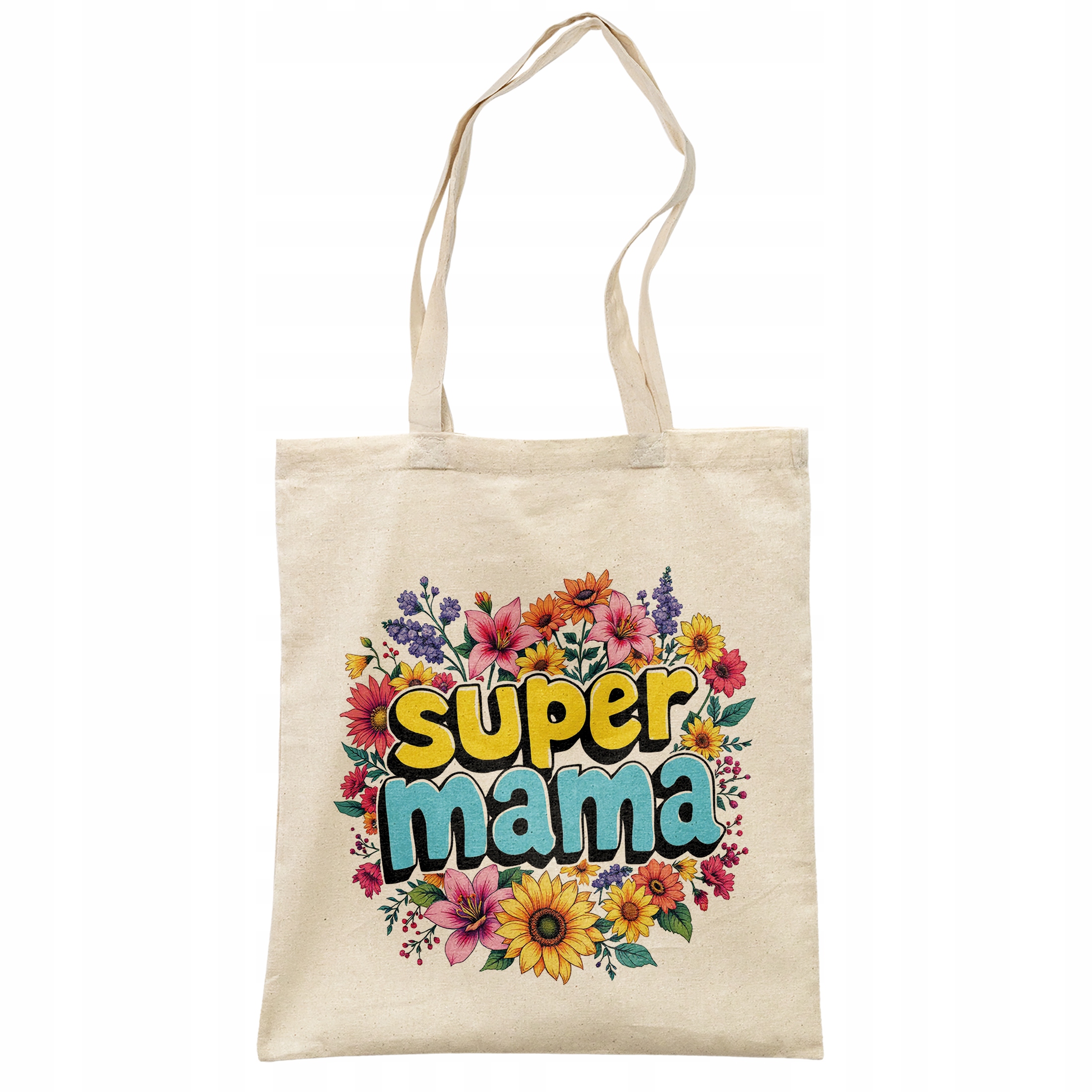 Torba bawełniana na zakupy Dzień Matki Dla Mamy Prezent Super Mama