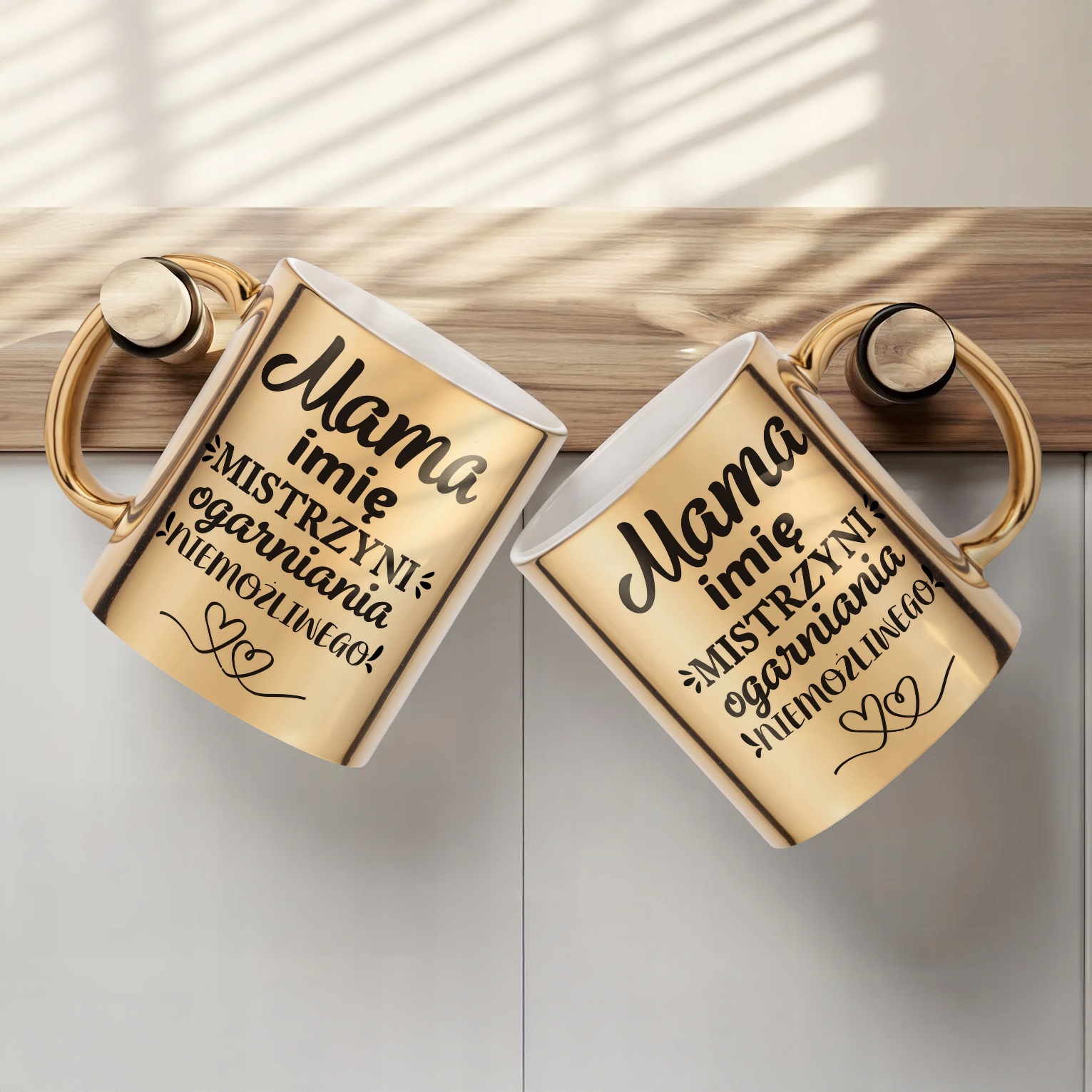 Złoty Kubek ceramiczny Personalizowany Dzień Matki Dla Mamy Prezent