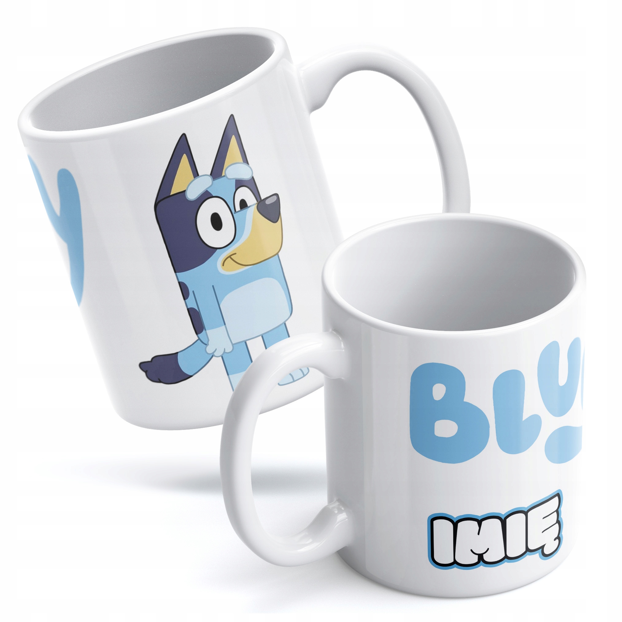 Zestaw plecak bawełniany + kubek z Imieniem Dla Fanów Serialu Bluey