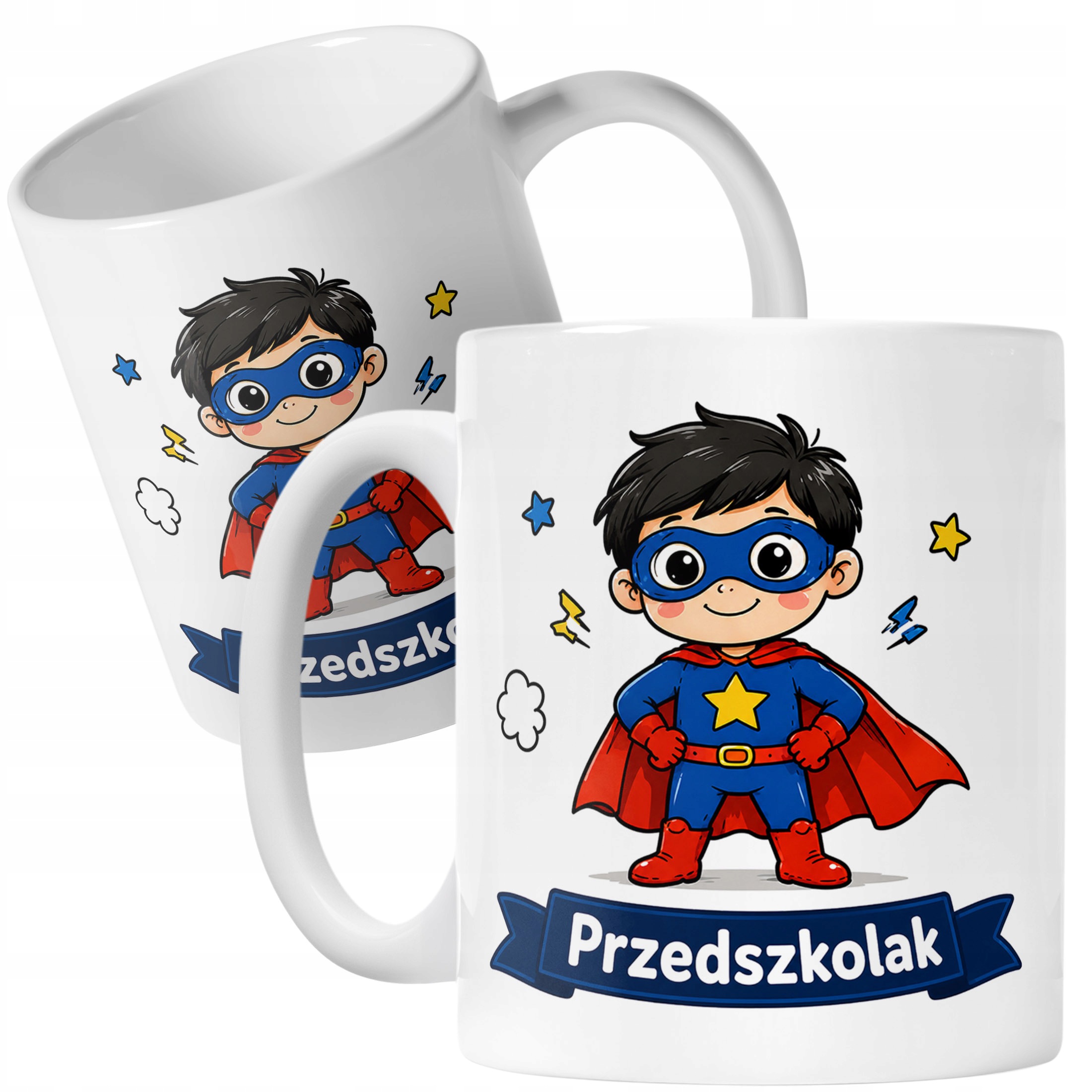 Biały Kubek z nadrukiem Przedszkolak Szkoła Dla Dzieci Prezent