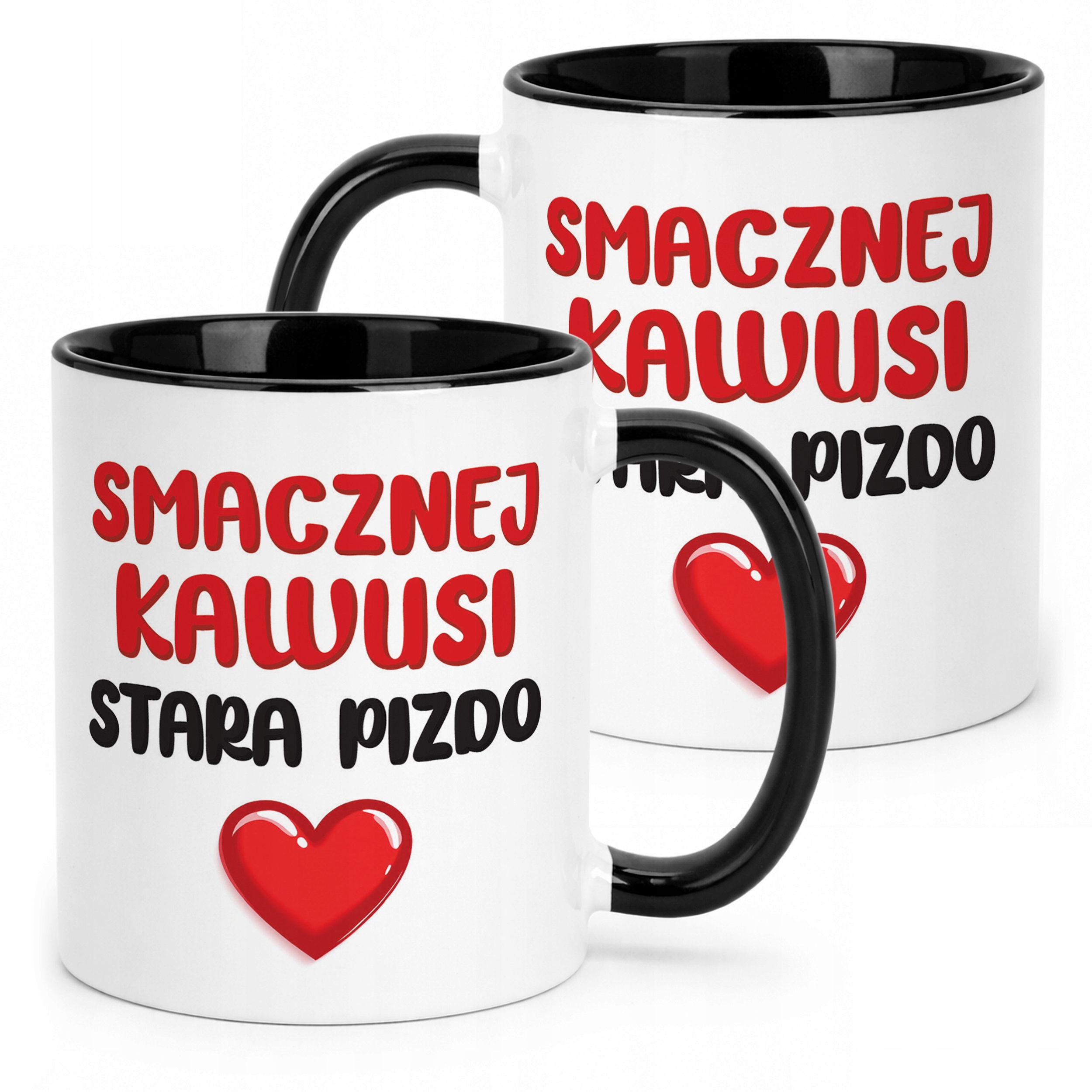 Kubek Czarny Smacznej Kawus Stara Piz*o Śmieszny Zabawny Prezent