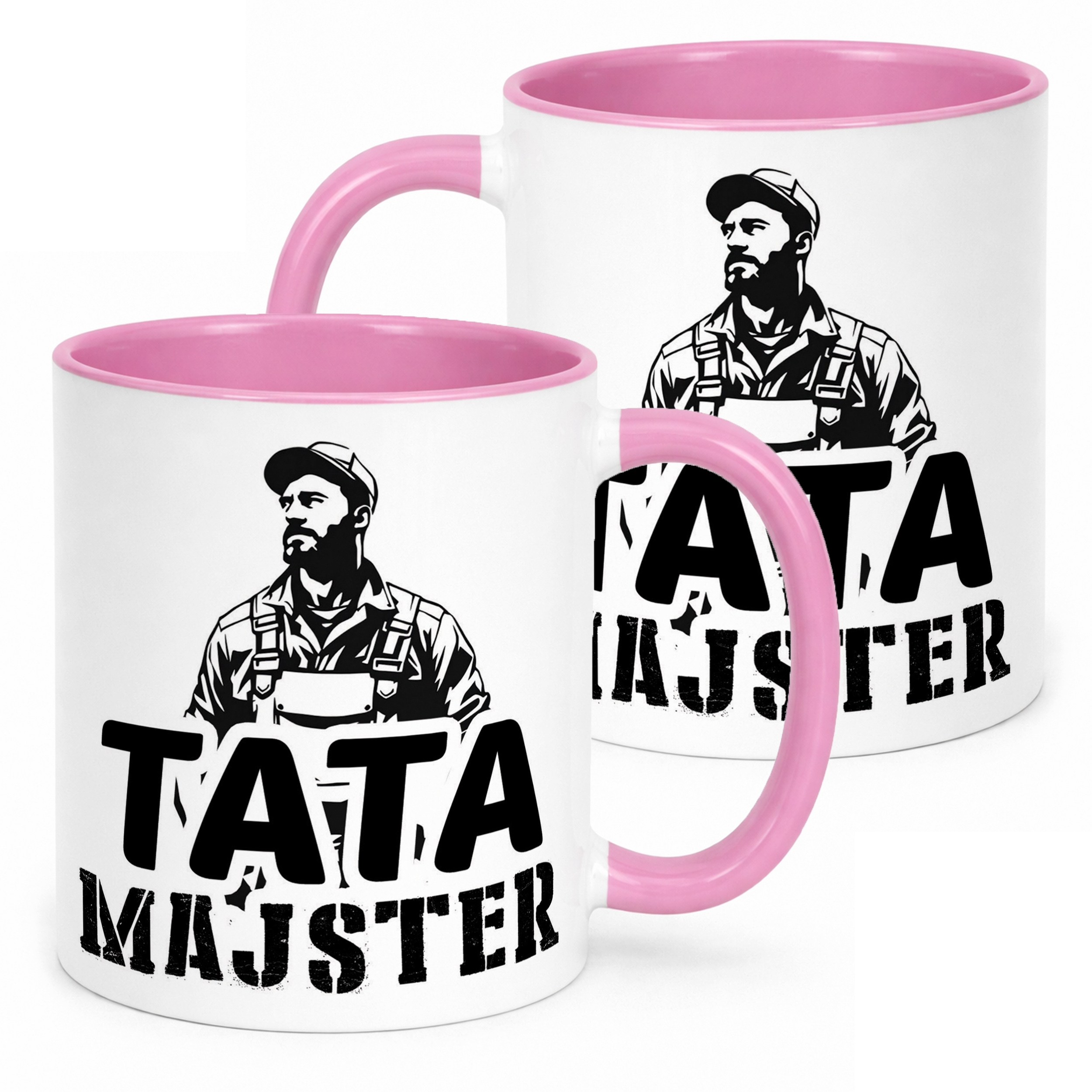 Kubek Różowy Dzień Ojca Dla Taty Tata Majster Prezent