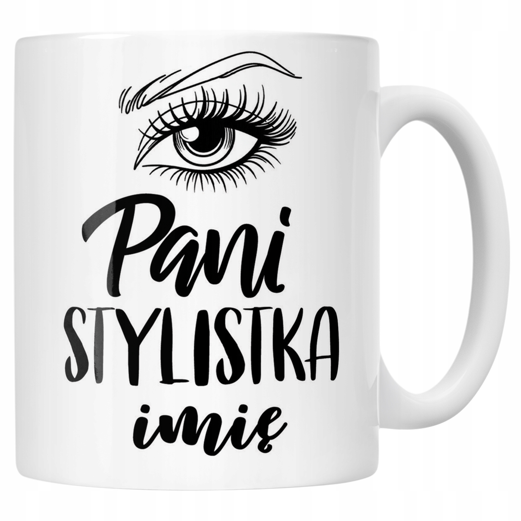 Kubek Ceramiczny Personalizowany Pani Stylistka Rzęs Brwi Prezent