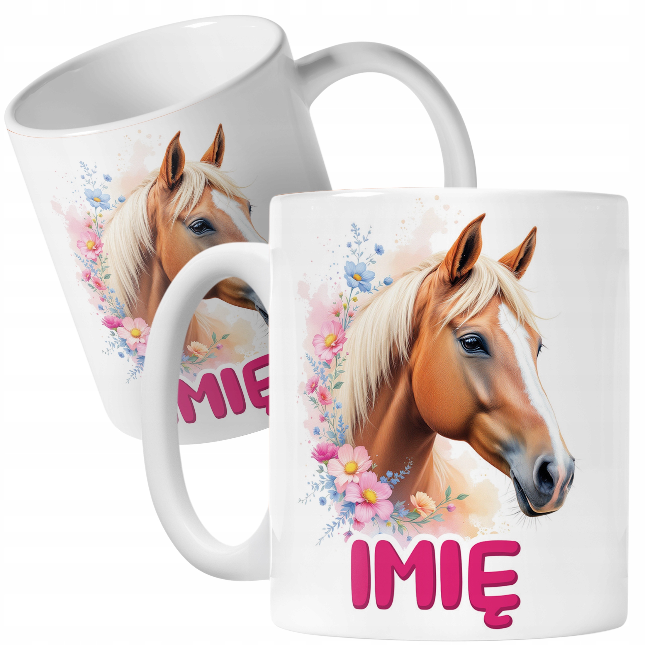 Kubek ceramiczny personalizowany Z Koniem Koń Słodki Dla Dzieci