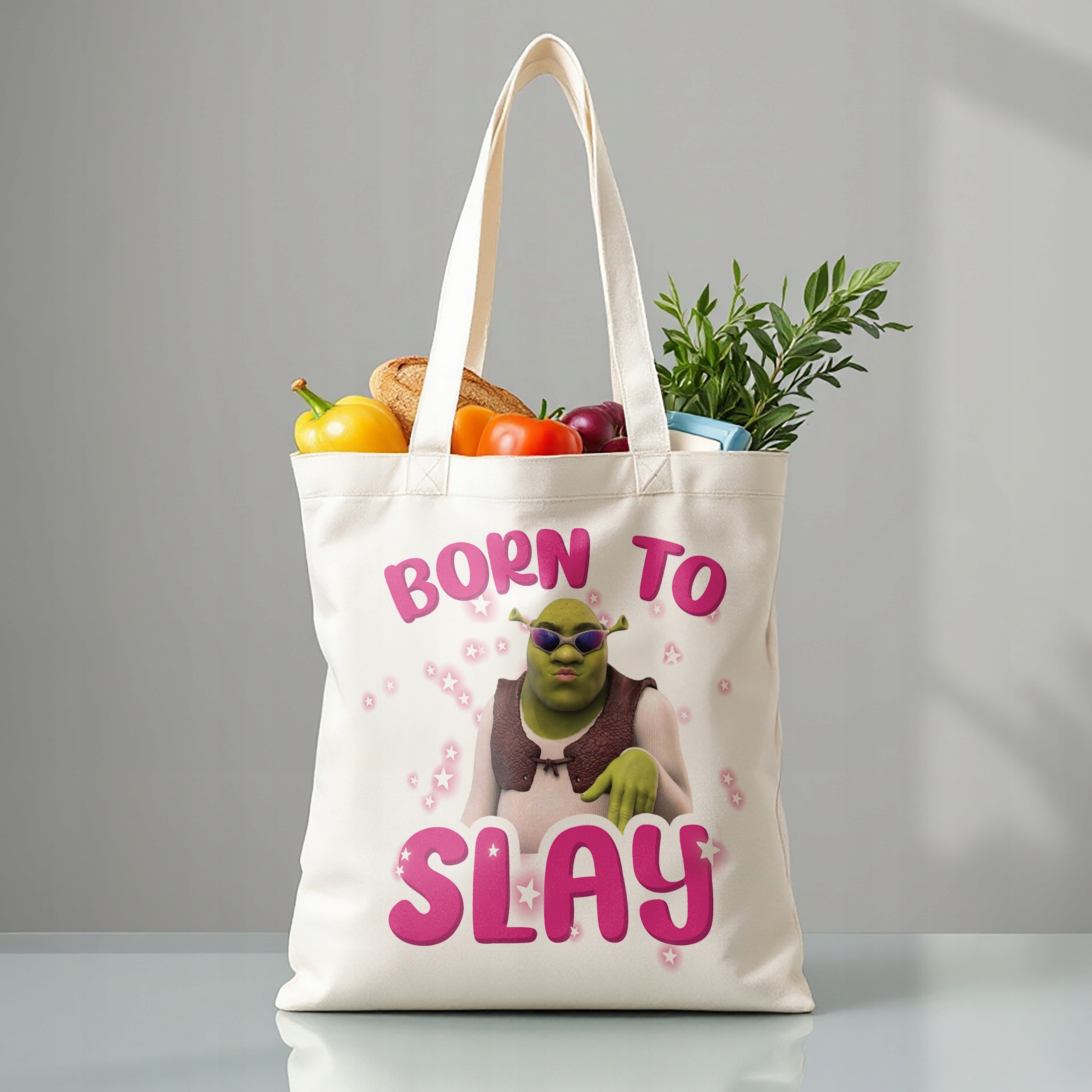 Torba bawełniana premium Born To Slay Zabawny Prezent Zabawny Prezent