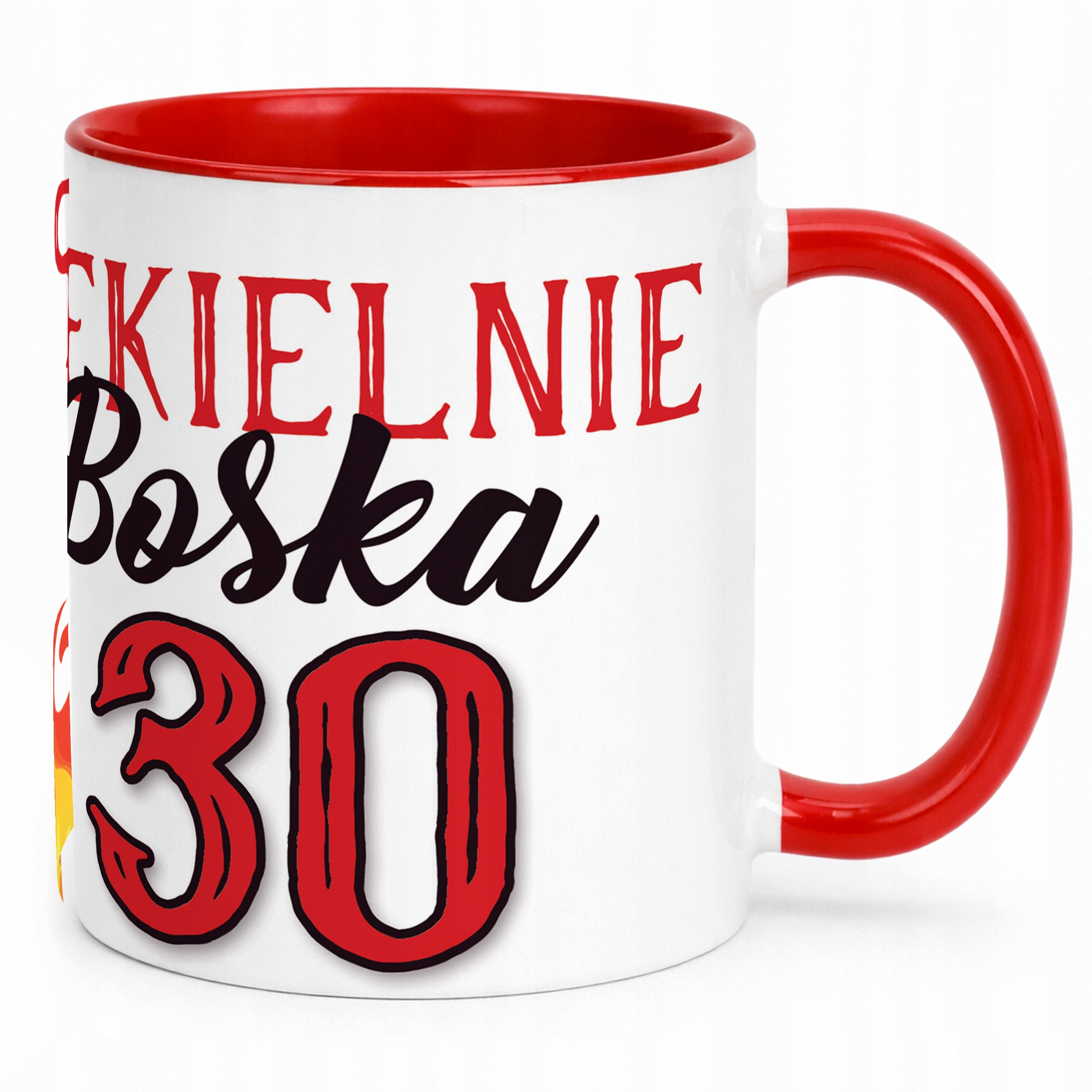 Kubek Czerwony Piekielnie Boska 30 Dla Kobiety Urodziny Prezent