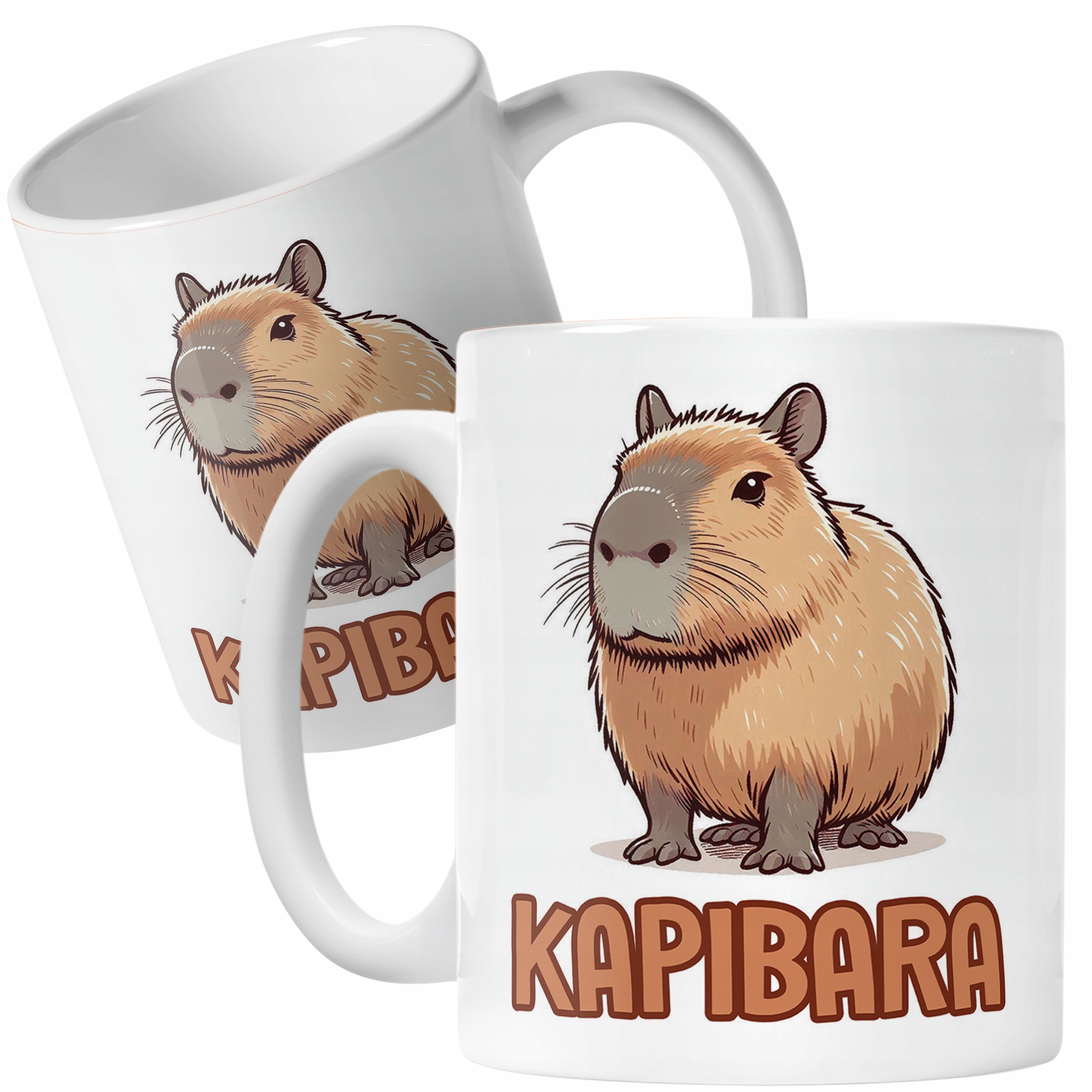Kubek ceramiczny Kapibara Capybara Zwierzak Słodki Dla Dzieci Prezent