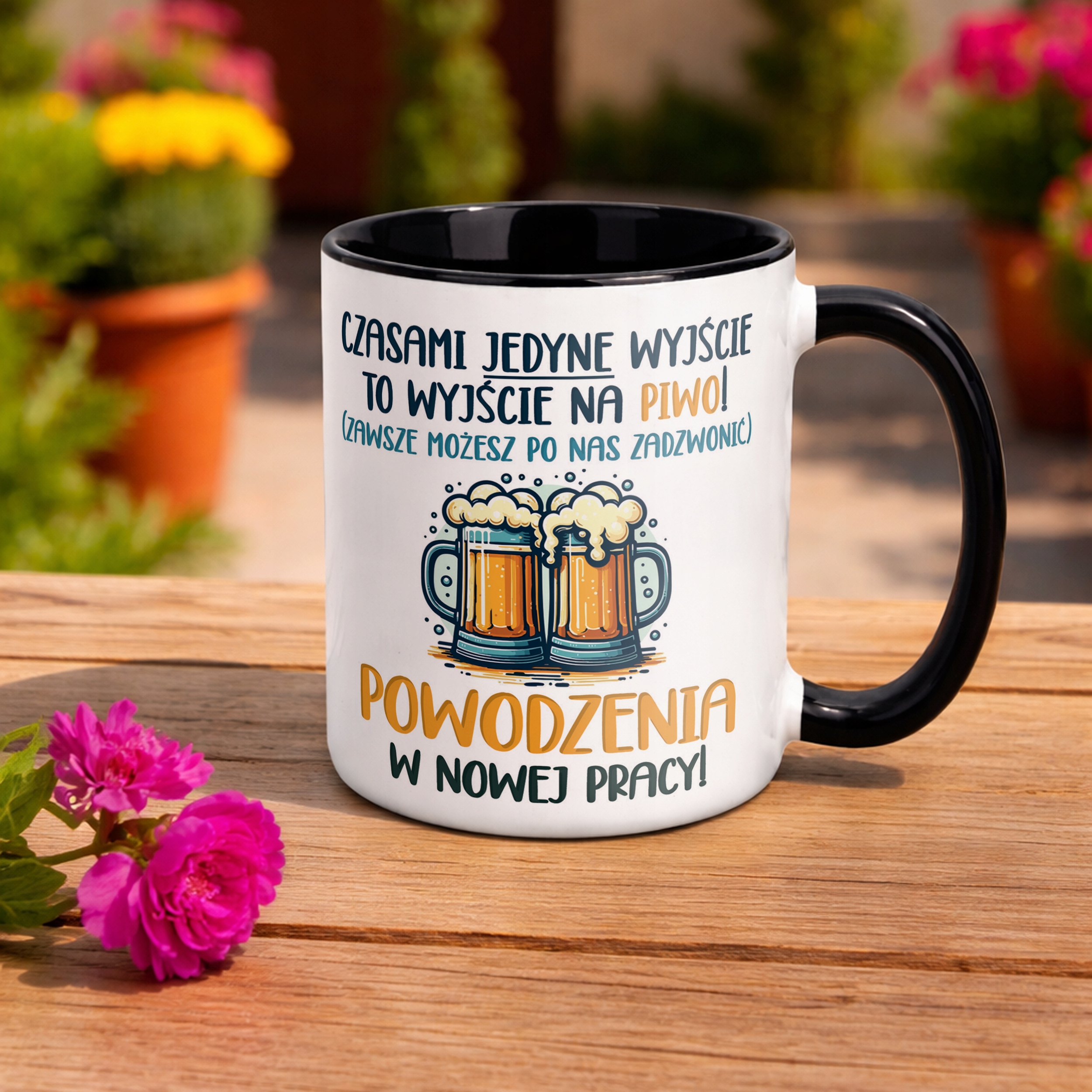 Kubek Czarny Pożeganie Odejście z Pracy Dla Kolegi Koleżanki Prezent