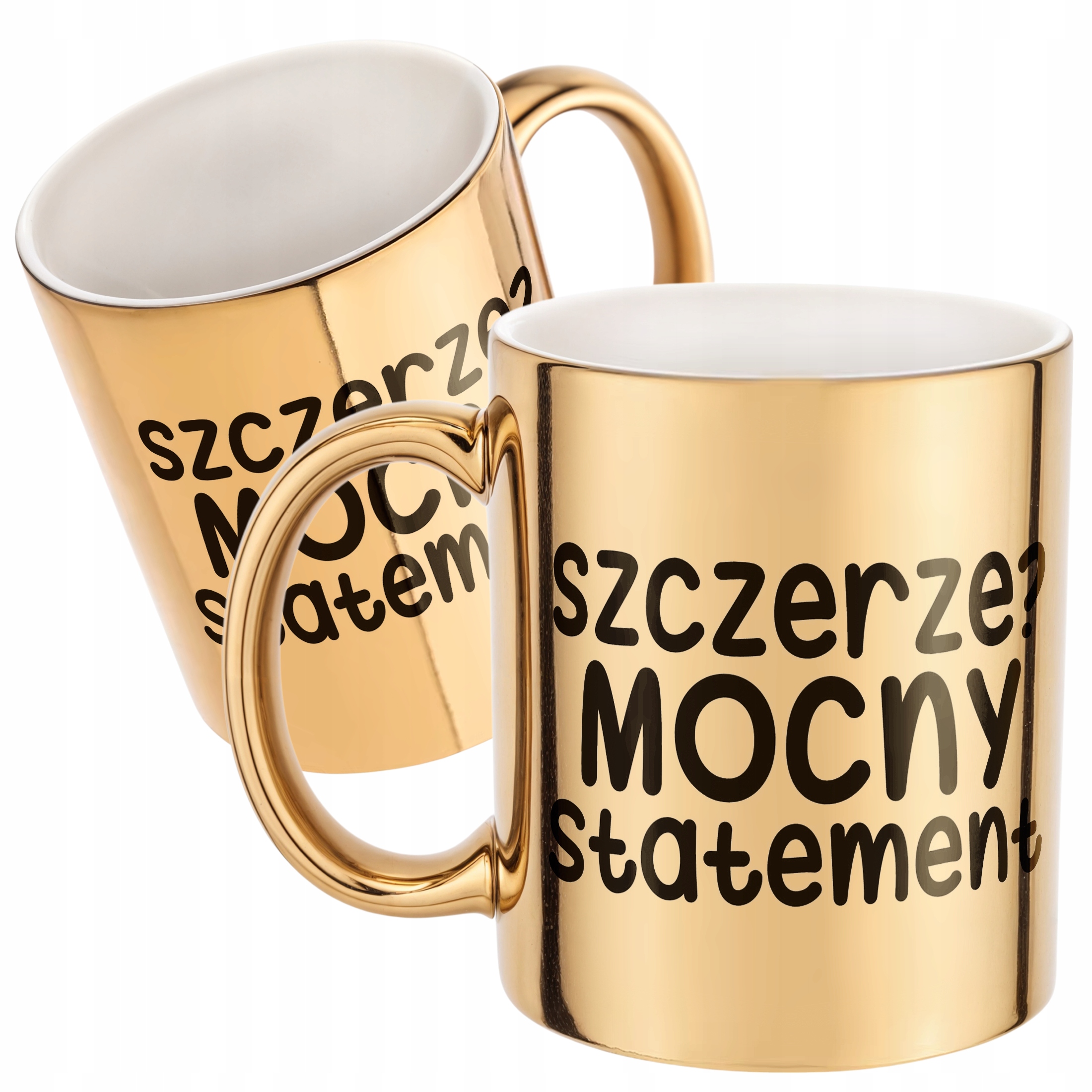 Złoty Kubek Szczerze Mocny Statement Śmieszny Zabawny Prezent