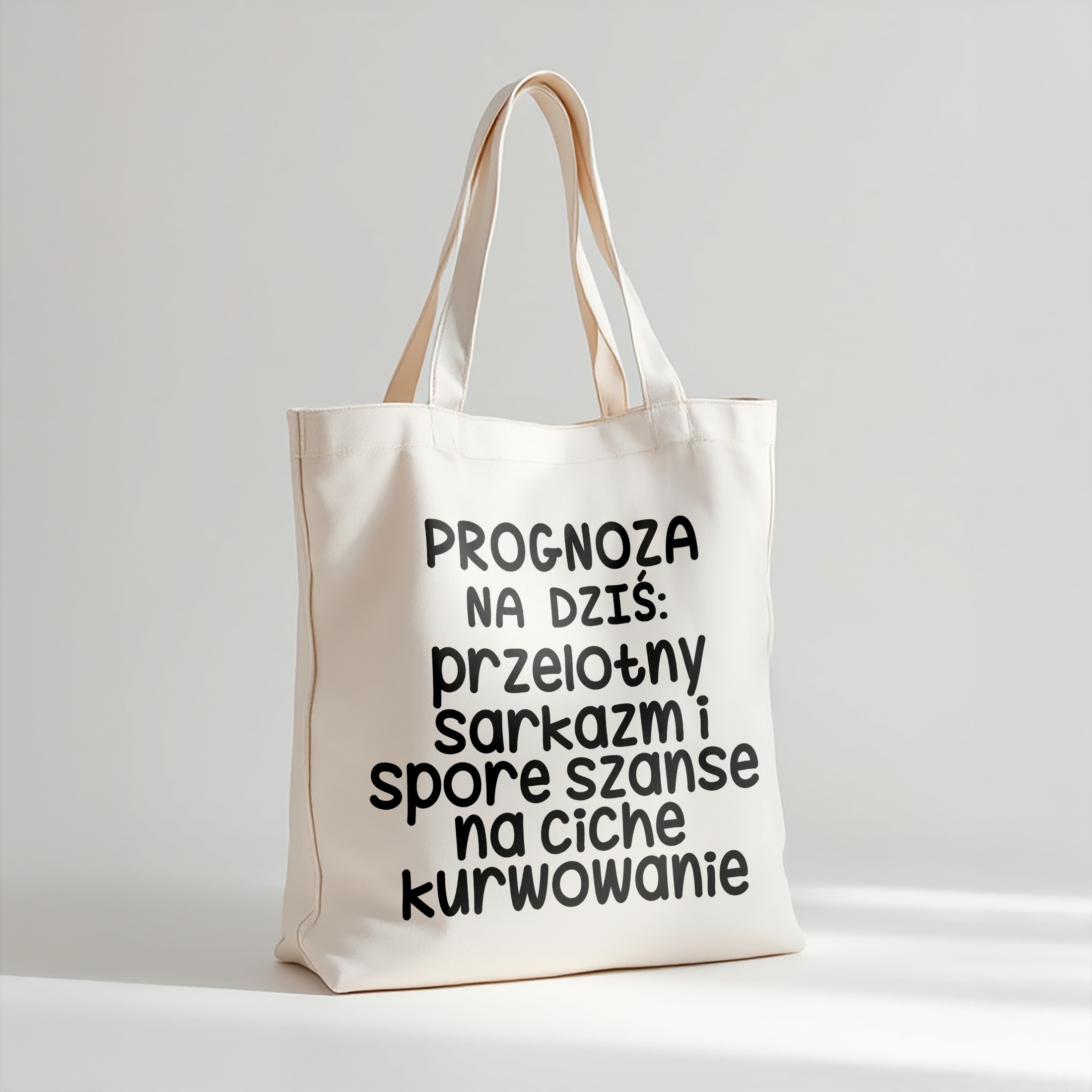 Torba bawełniana premium Progonoza Pogody Na Dziś Zabawny Prezent