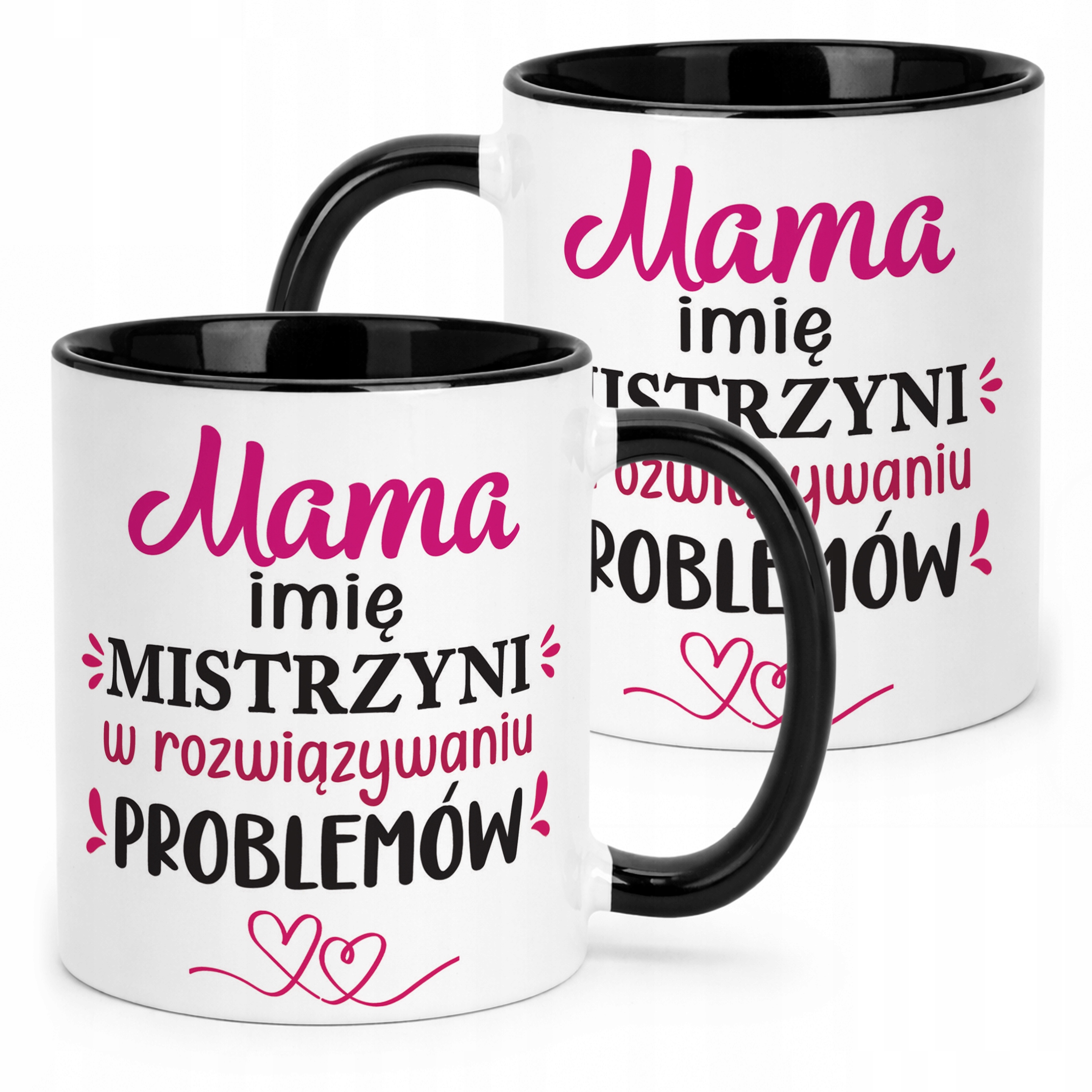 Kubek Czarny Personalizowany Dzień Matki Dla Mamy Prezent Upominek
