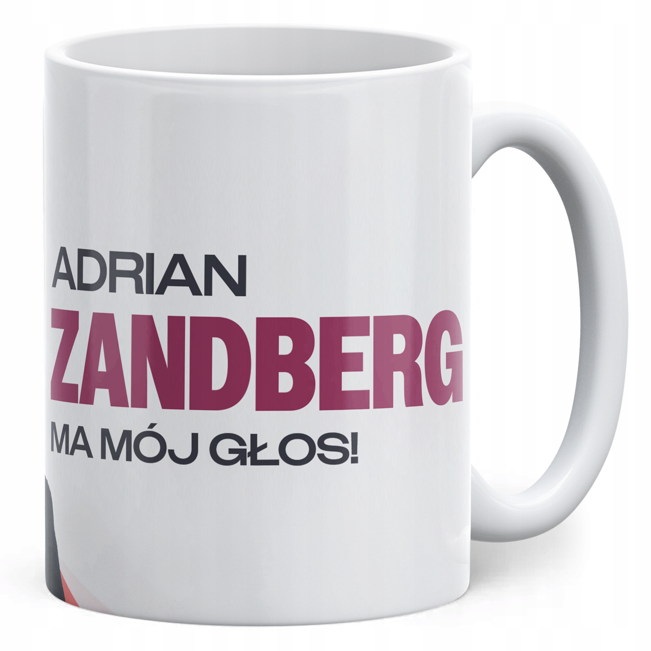 Kubek ceramiczny Adrian Zandberg Ma Mój Głos #Zandberg2025 Razem