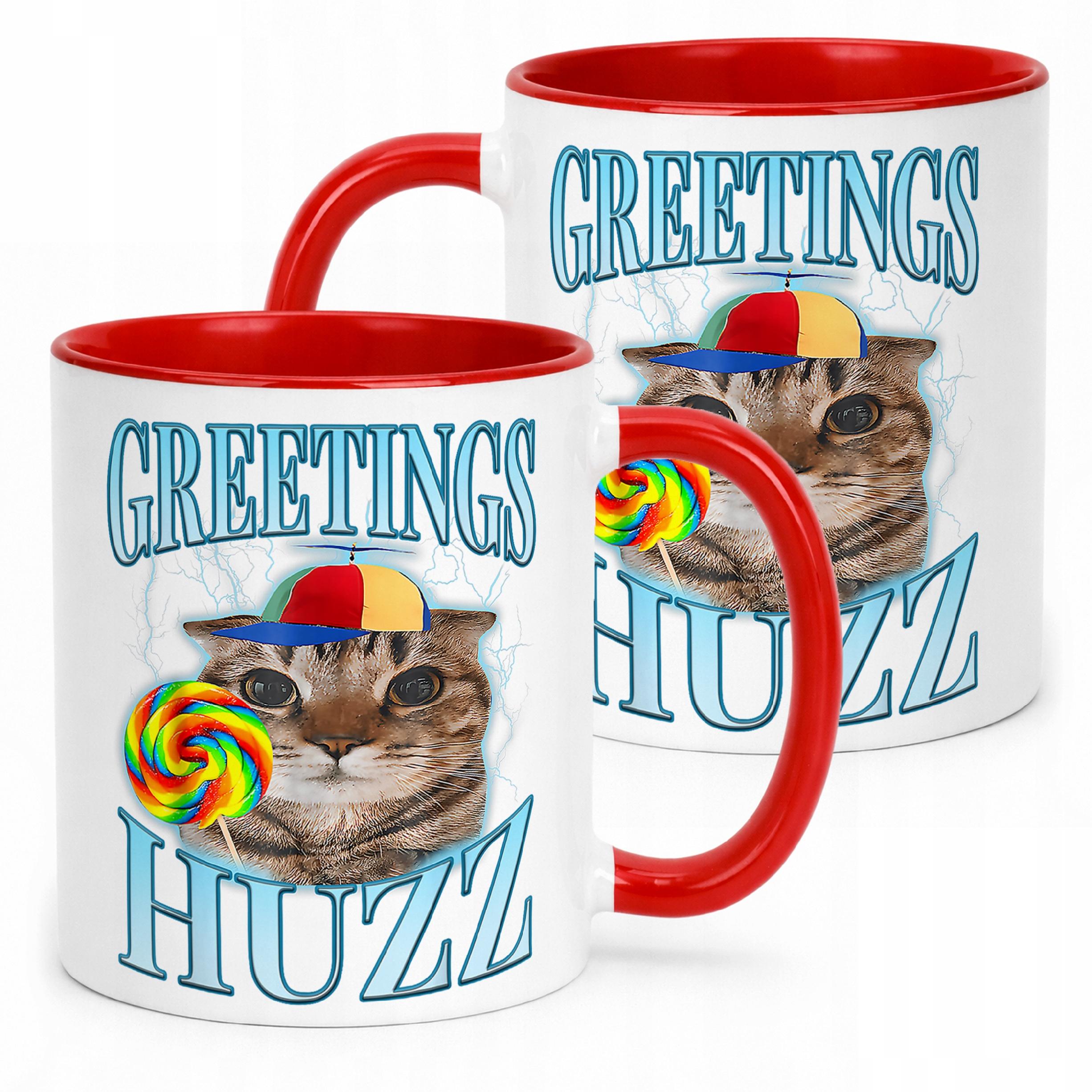 Kubek ceramiczny Greetings Huzz viral tiktok brainrot mem