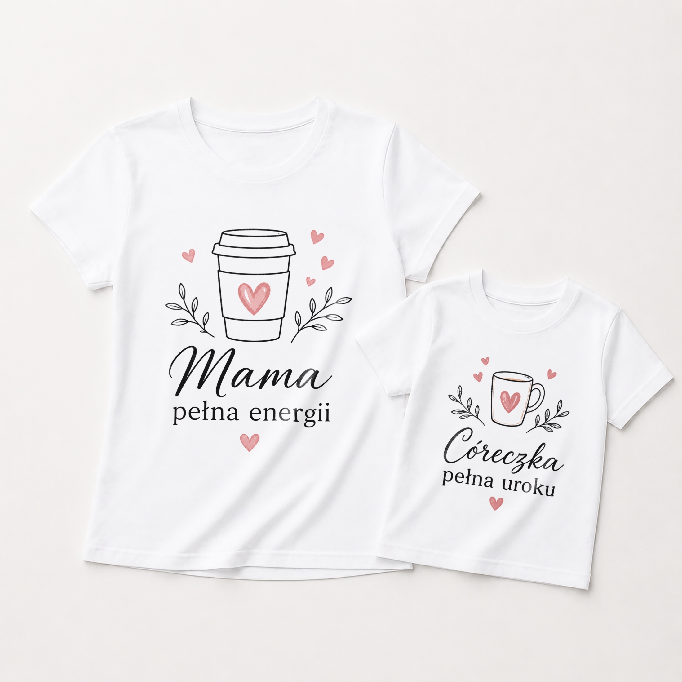 Komplet koszulek mama córka prezent na Dzień Matki zestaw rodzinny super